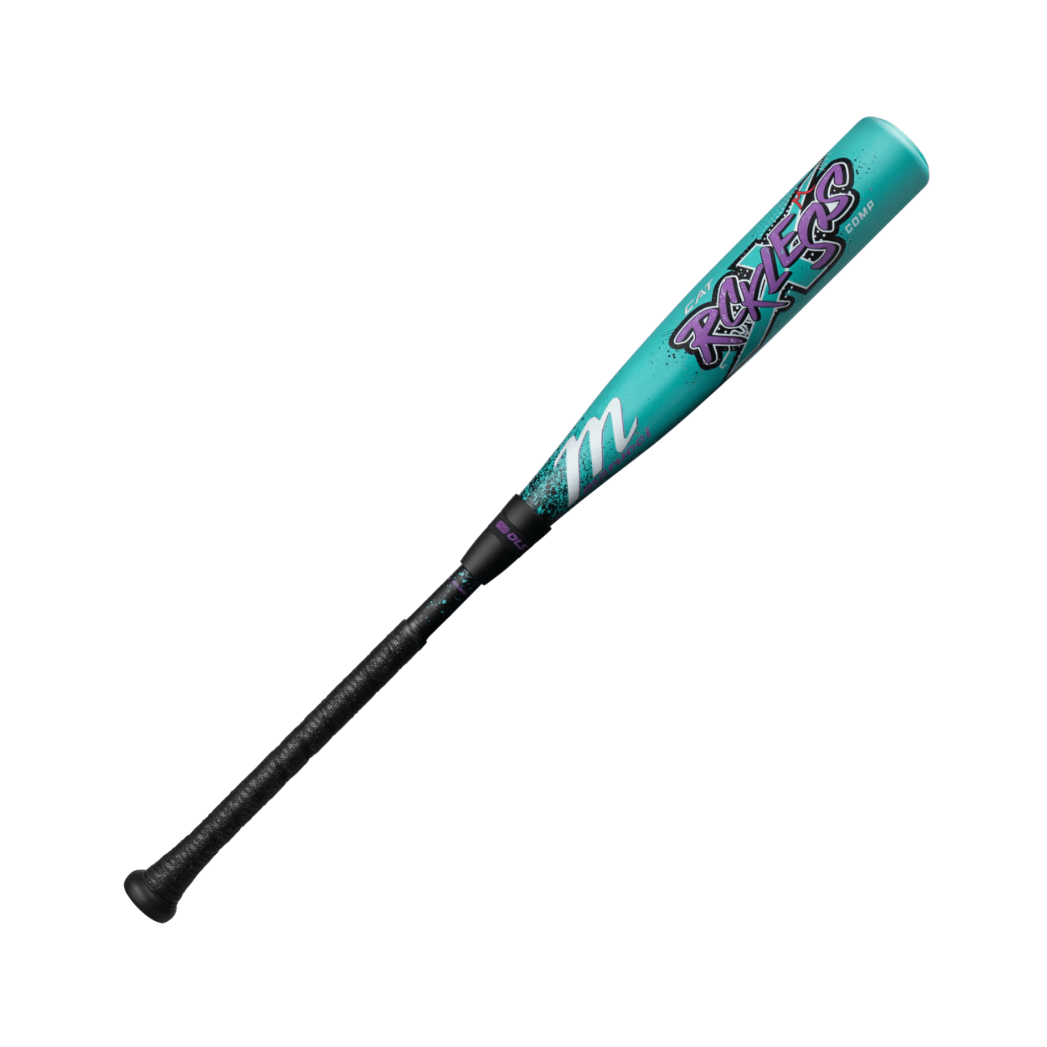 Front view of Marucci CAT X RCKLESS COMP USA Baseball Bat highlighting composite barrel