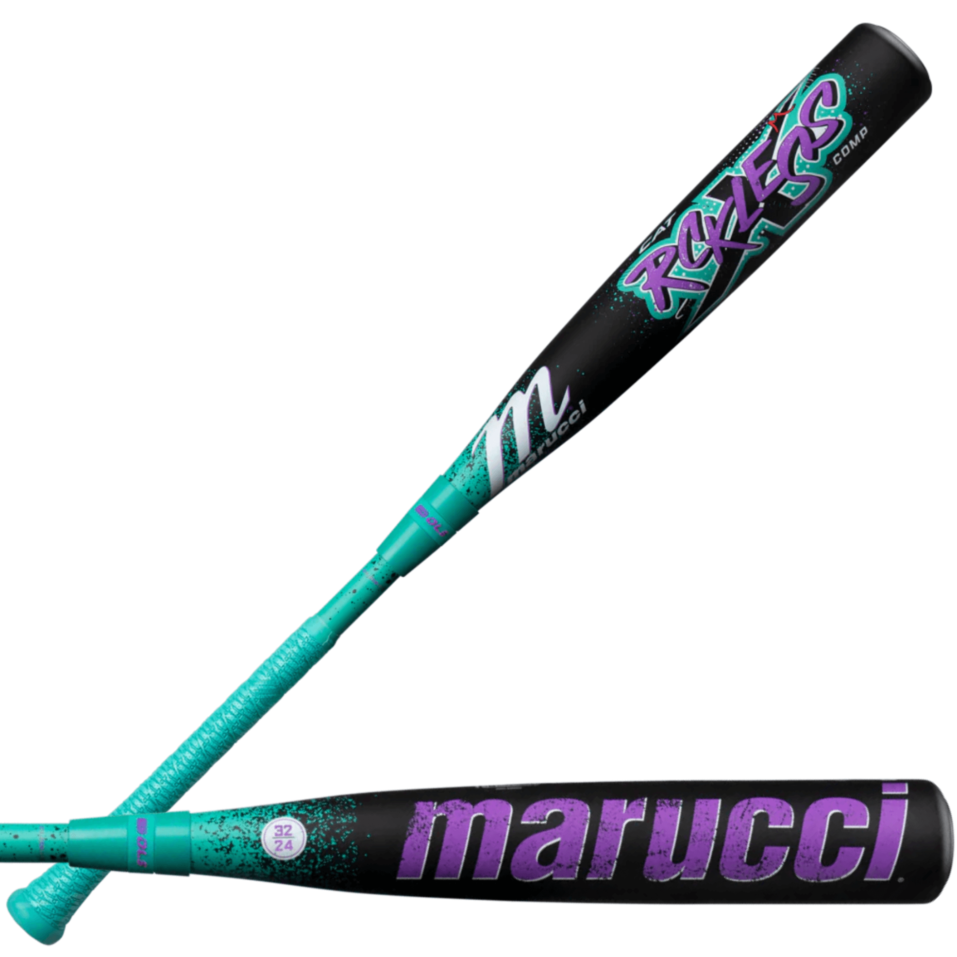 Marucci CAT X RCKLESS Comp (-8) USSSA Baseball Bat showing full front and back