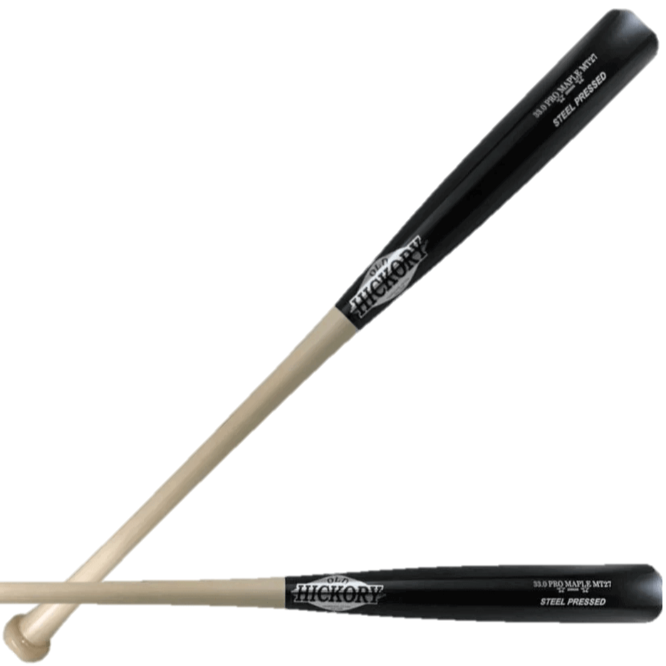 Old Hickory Steel Pressed MT27 baseball bat with compacted grains for enhanced durability and exit velocity.