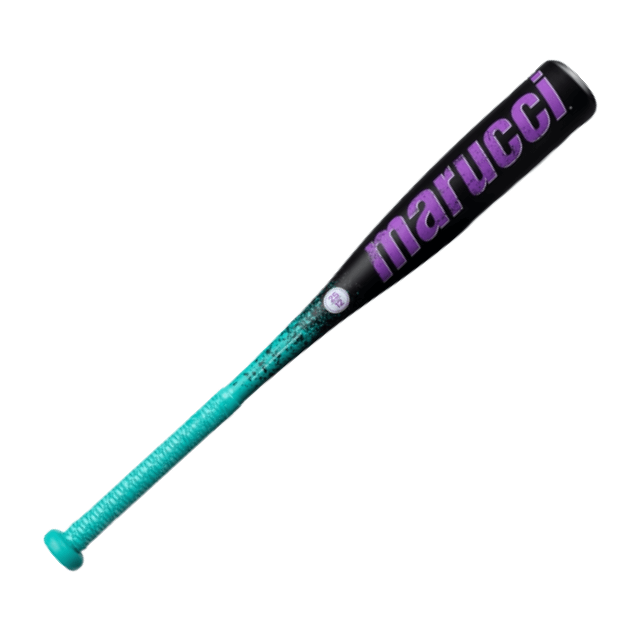 Marucci CAT X RCKLESS Comp (-11) Tee Ball Baseball Bat in black and teal, designed for young sluggers.