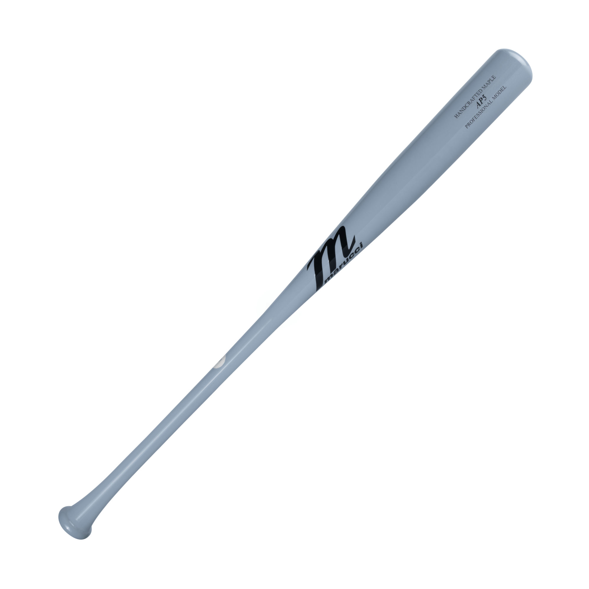 Marucci AP5 Pro Model gunship gray wood bat with tapered knob and large barrel for power hitters.