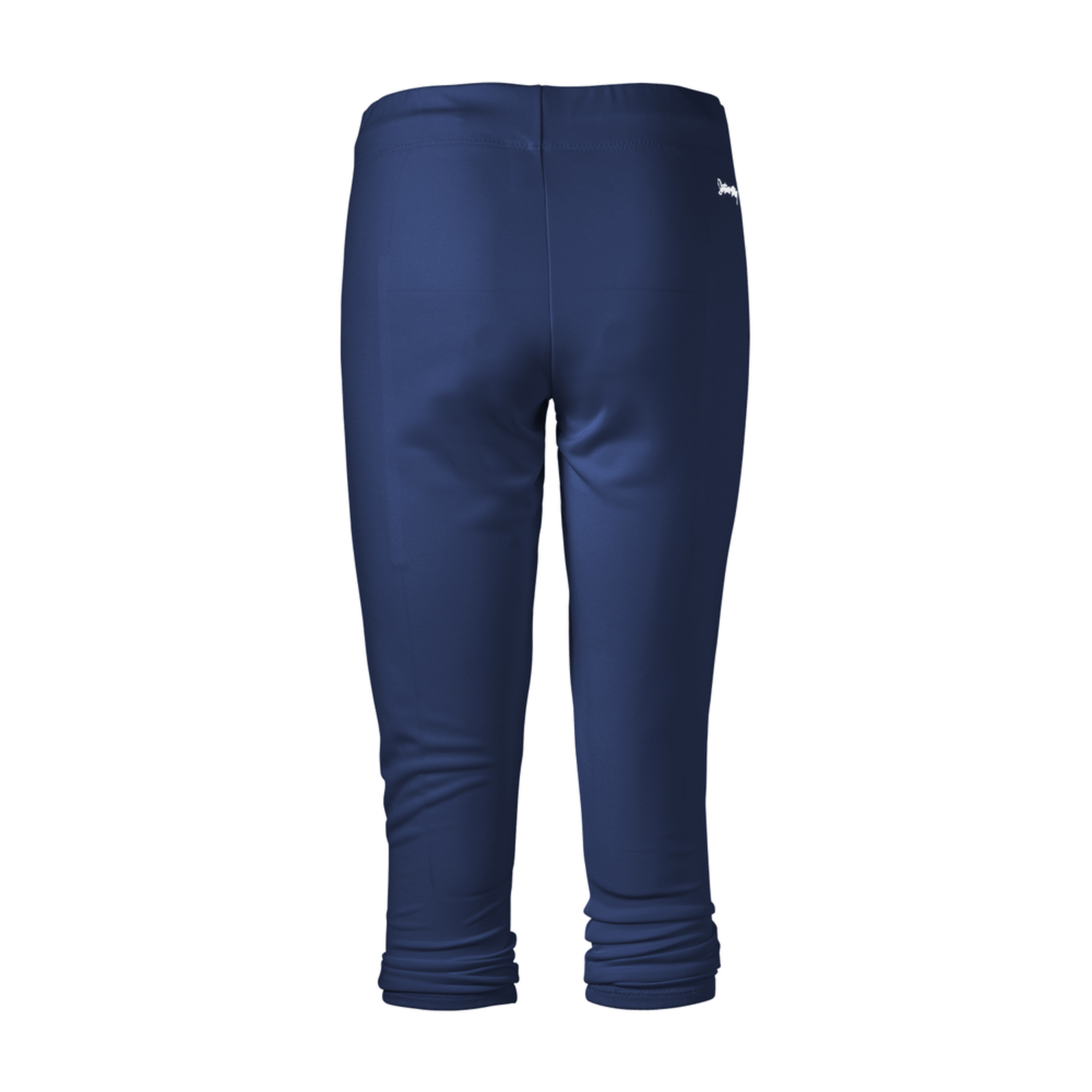 Intensity Women's Baseline Low Rise Pant in Navy, featuring a smooth back design and elastic hem for comfort and durability.