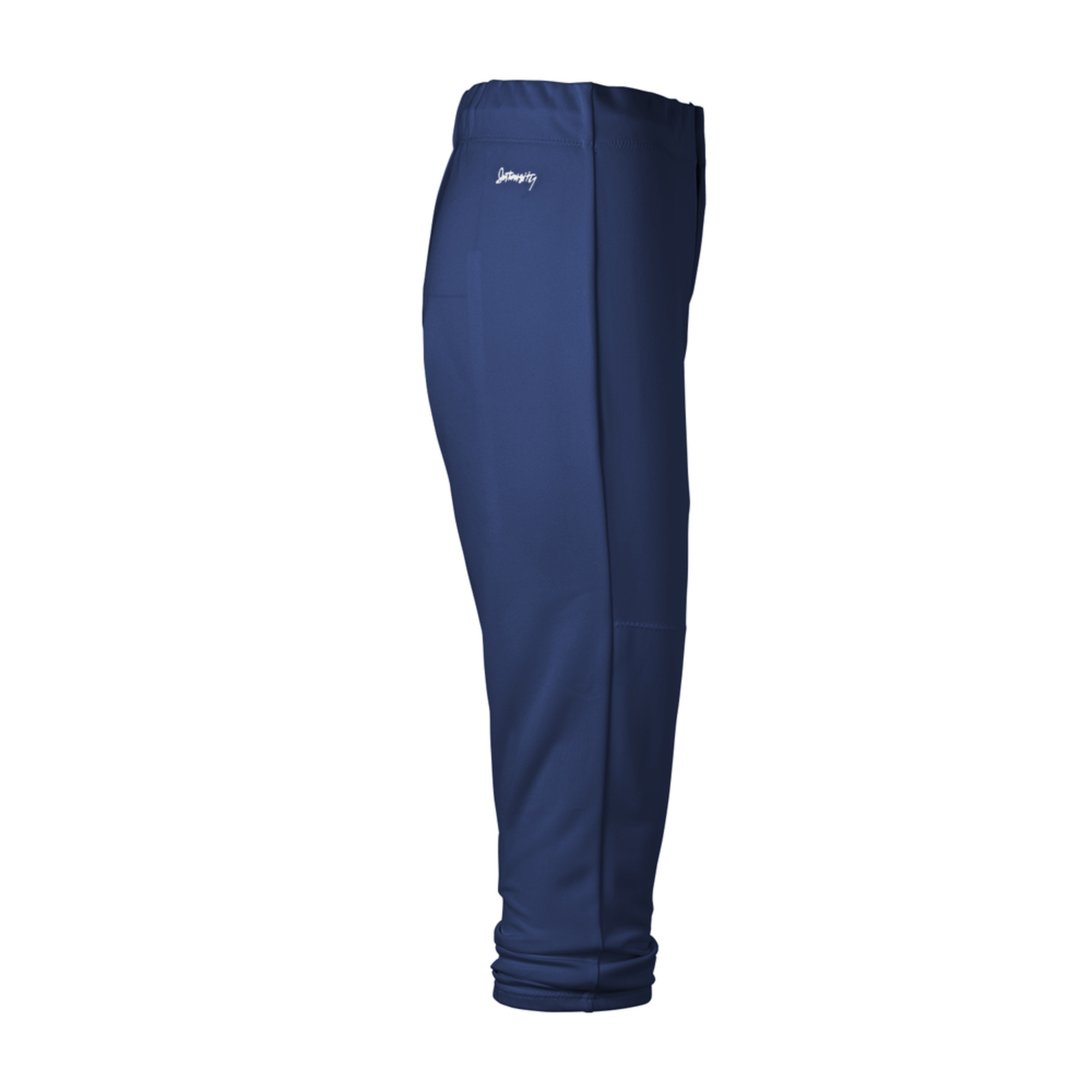 Intensity Women's Baseline Low Rise Pant in Navy, 100% polyester, featuring elastic waistband and durable design for active comfort.