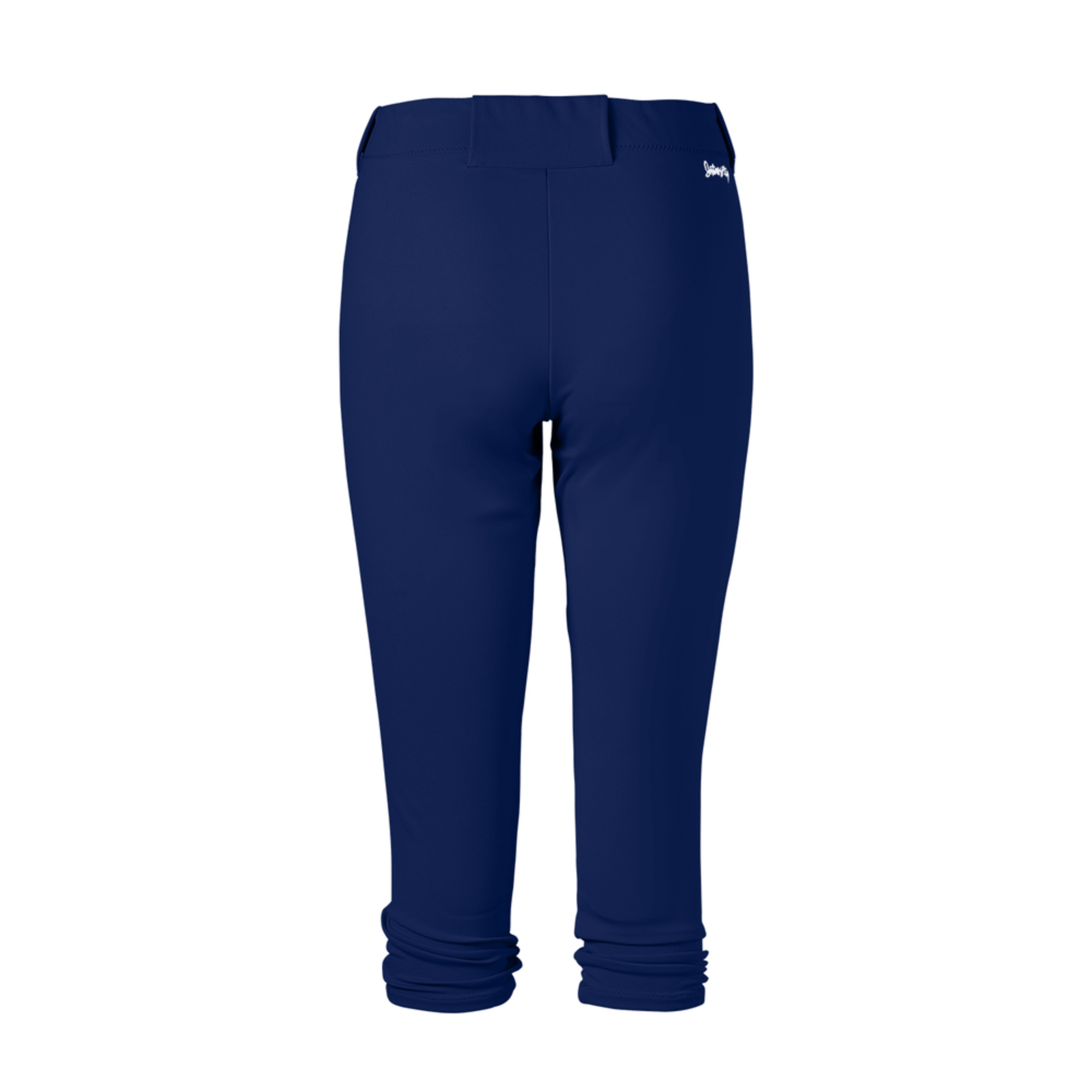 Intensity Woman Low Rise Pick Off Loop Pant in Navy, featuring a comfortable elastic waistband and durable elastic hem.