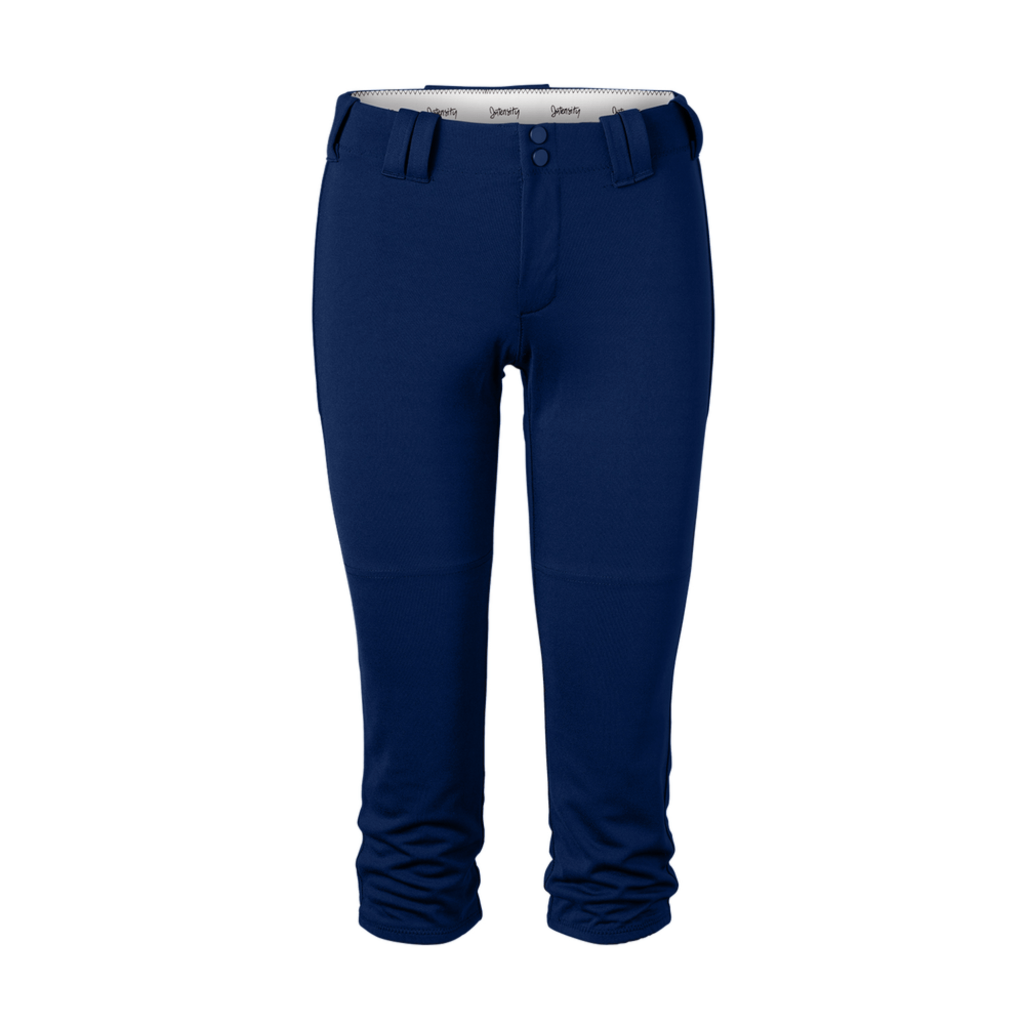 Intensity Women's Home Run Loop Pant in navy, featuring moisture management, elastic waistband, and durable design for performance.