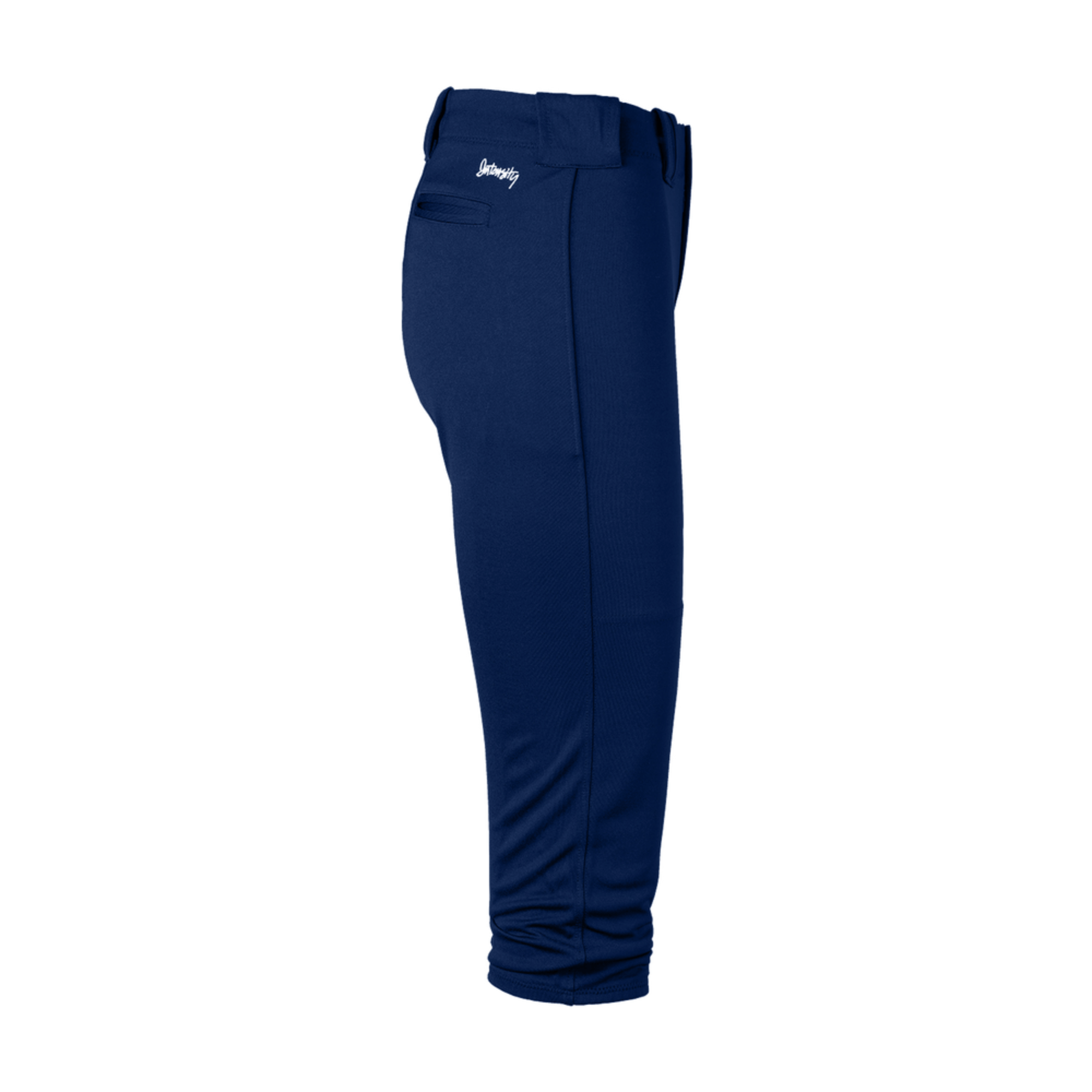 Intensity Women's Home Run Loop Pant in navy, featuring durable microfiber fabric and a comfortable low rise design.