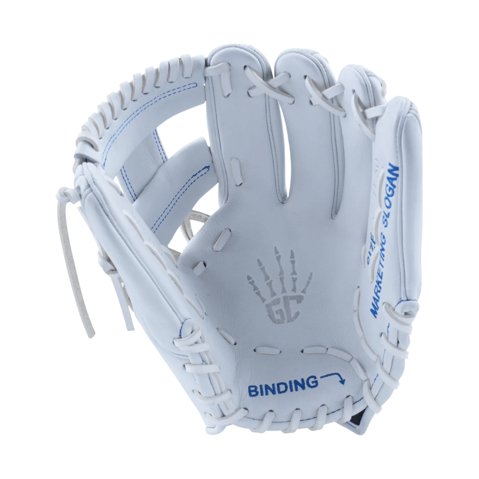 Marucci Nightshift Blueprint 11.5" I-Web glove palm view with Cypress leather construction.