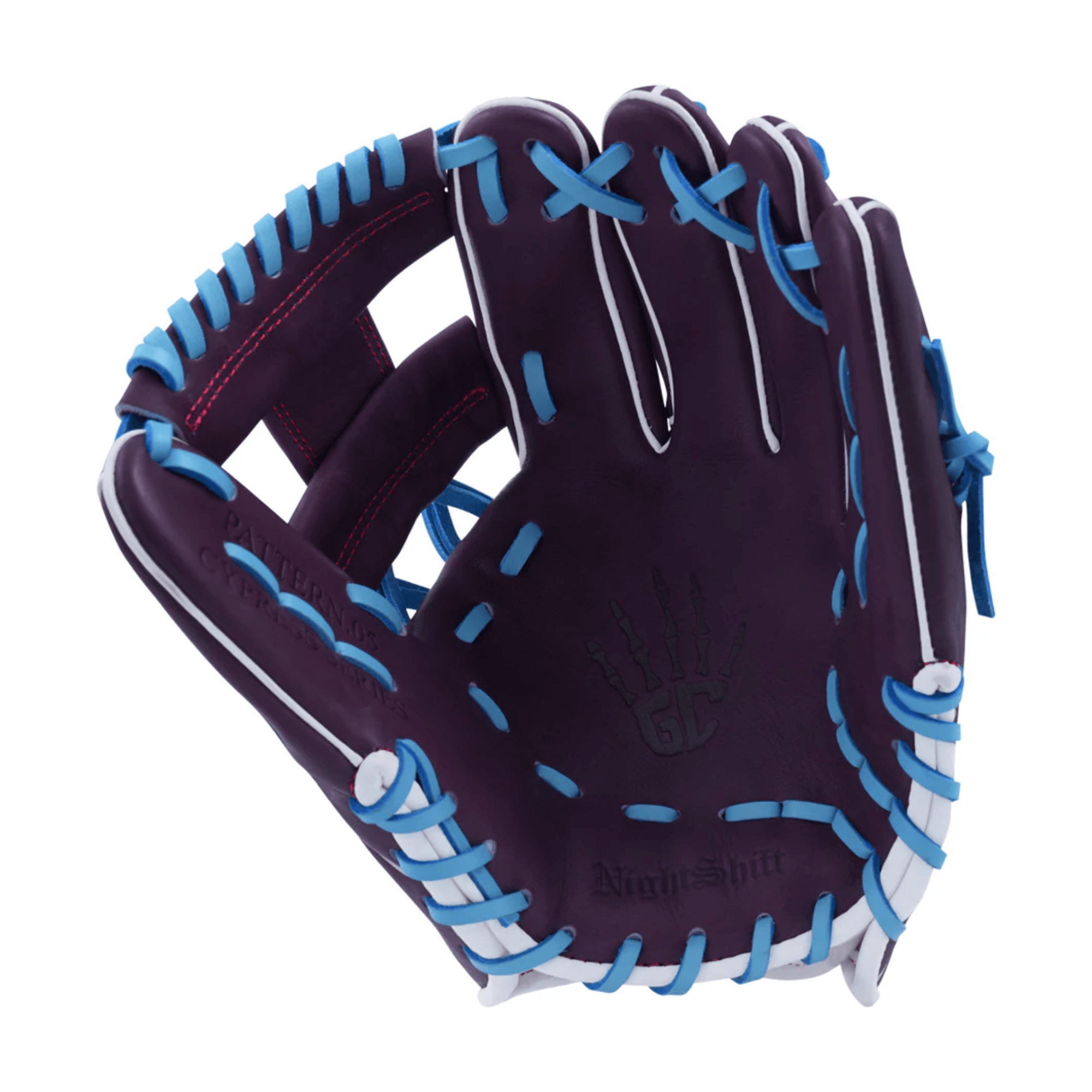 Marucci Nightshift Jetski 11.5" I-Web glove palm view with Cypress leather construction.