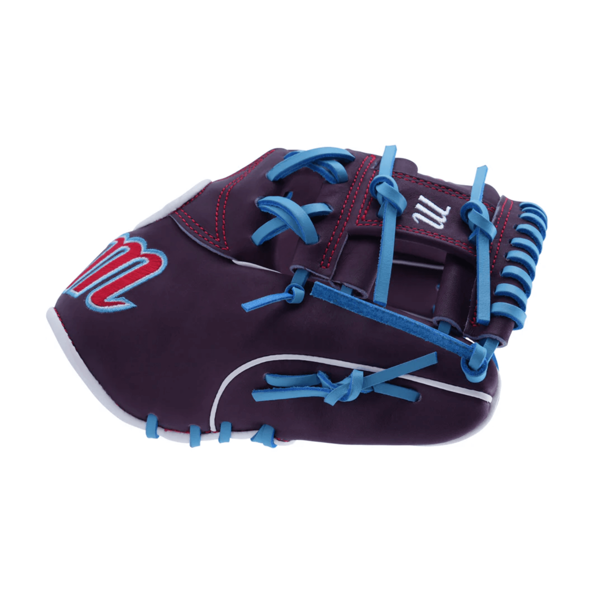 Marucci Nightshift Jetski 11.5" I-Web glove thumb detail with M Type fit system cushioning.