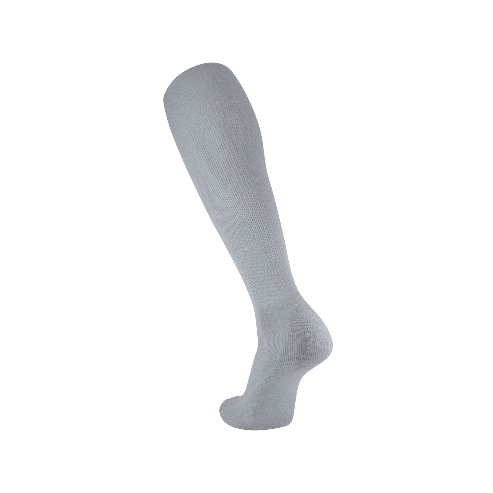 TCK Tube Sock in grey featuring a double welt top and cushioned foot, made from acrylic, polyester, elastic, and spandex.