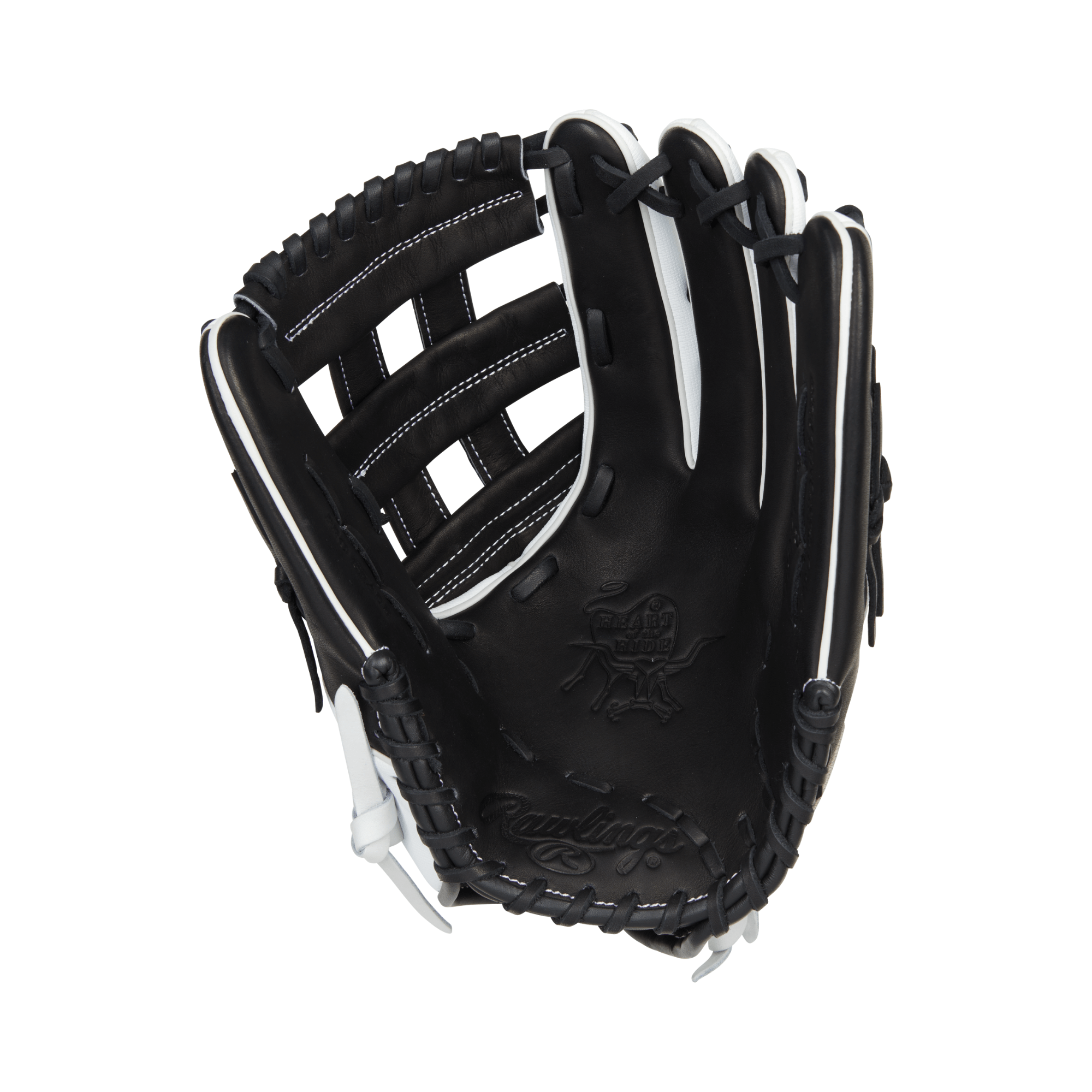 Rawlings Heart of the Hide 12.75-inch Fastpitch Outfield Glove white and black