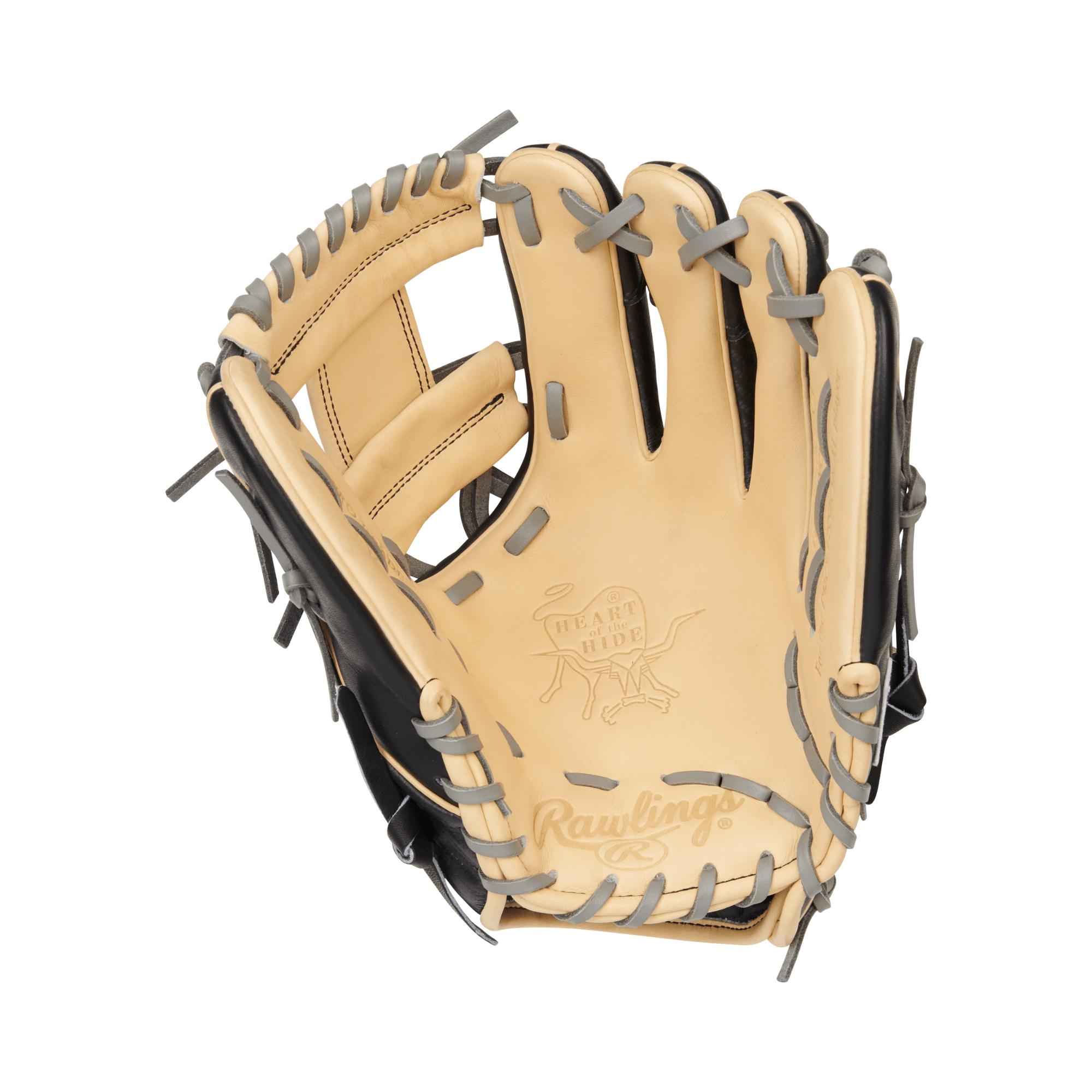 Rawlings Heart of the Hide Hyper Shell Infield Glove, black-and-camel, Pro-I web, 11.5 inches, RHT