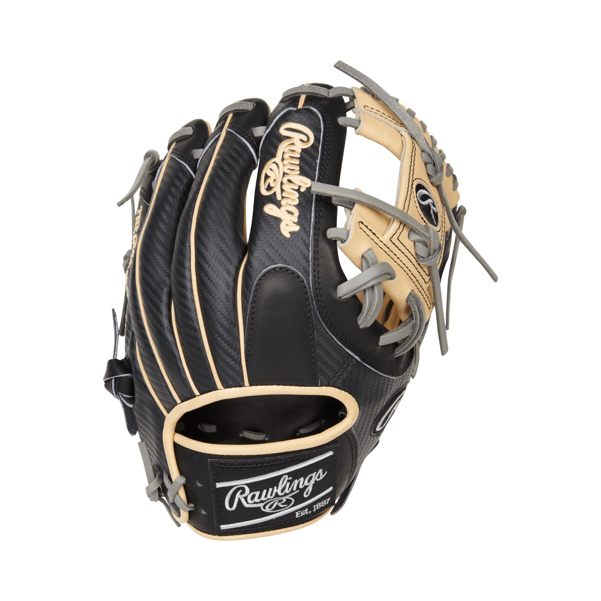 Rawlings Heart of the Hide Hyper Shell Infield Glove, black-and-camel, Pro-I web, 11.5 inches, RHT