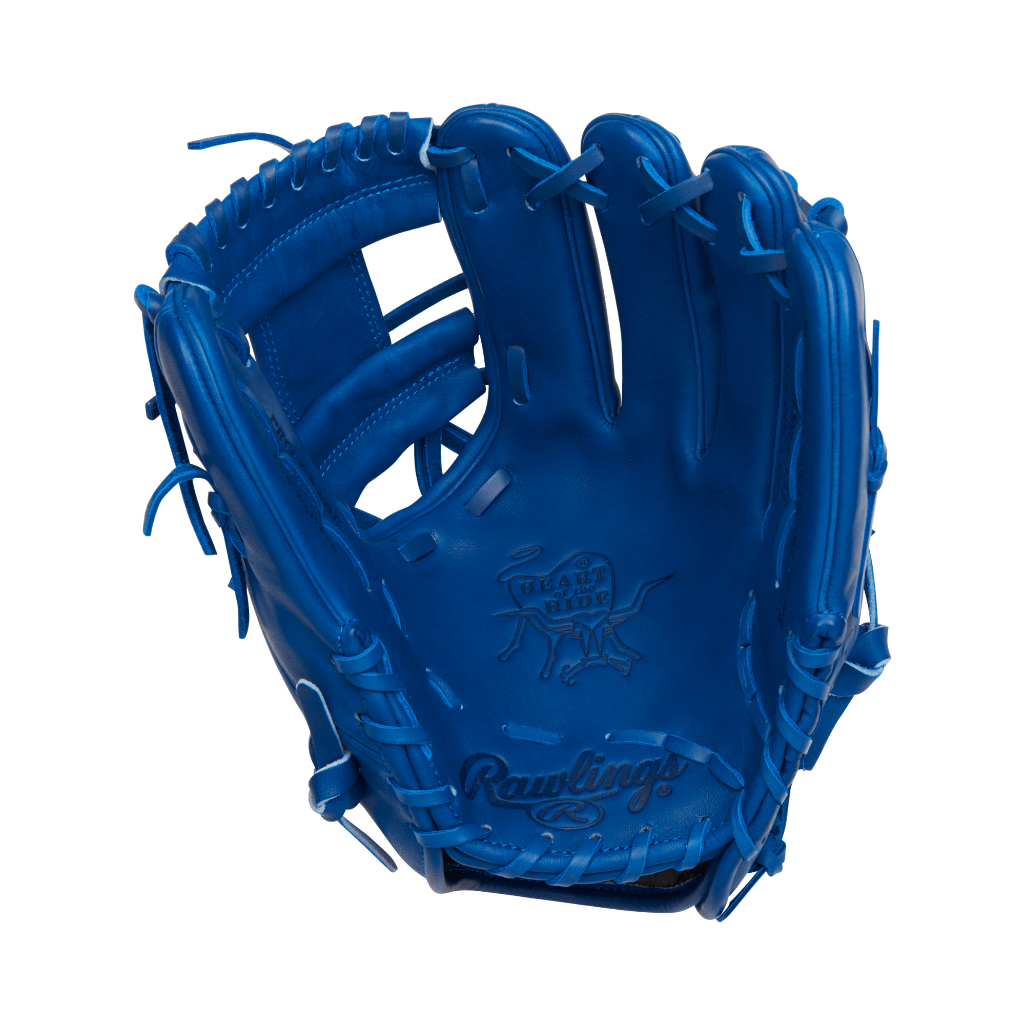 Rawlings Pro Label Element Series 2.0 111.5" royal blue infield glove showcasing a sleek design and premium craftsmanship.