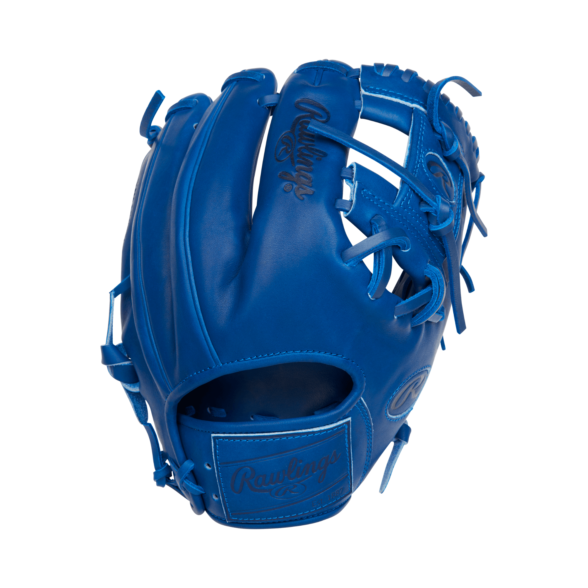 Rawlings Pro Label Element Series 2.0 111.5" Infield Glove in vibrant royal blue, perfect for enhancing your game performance.