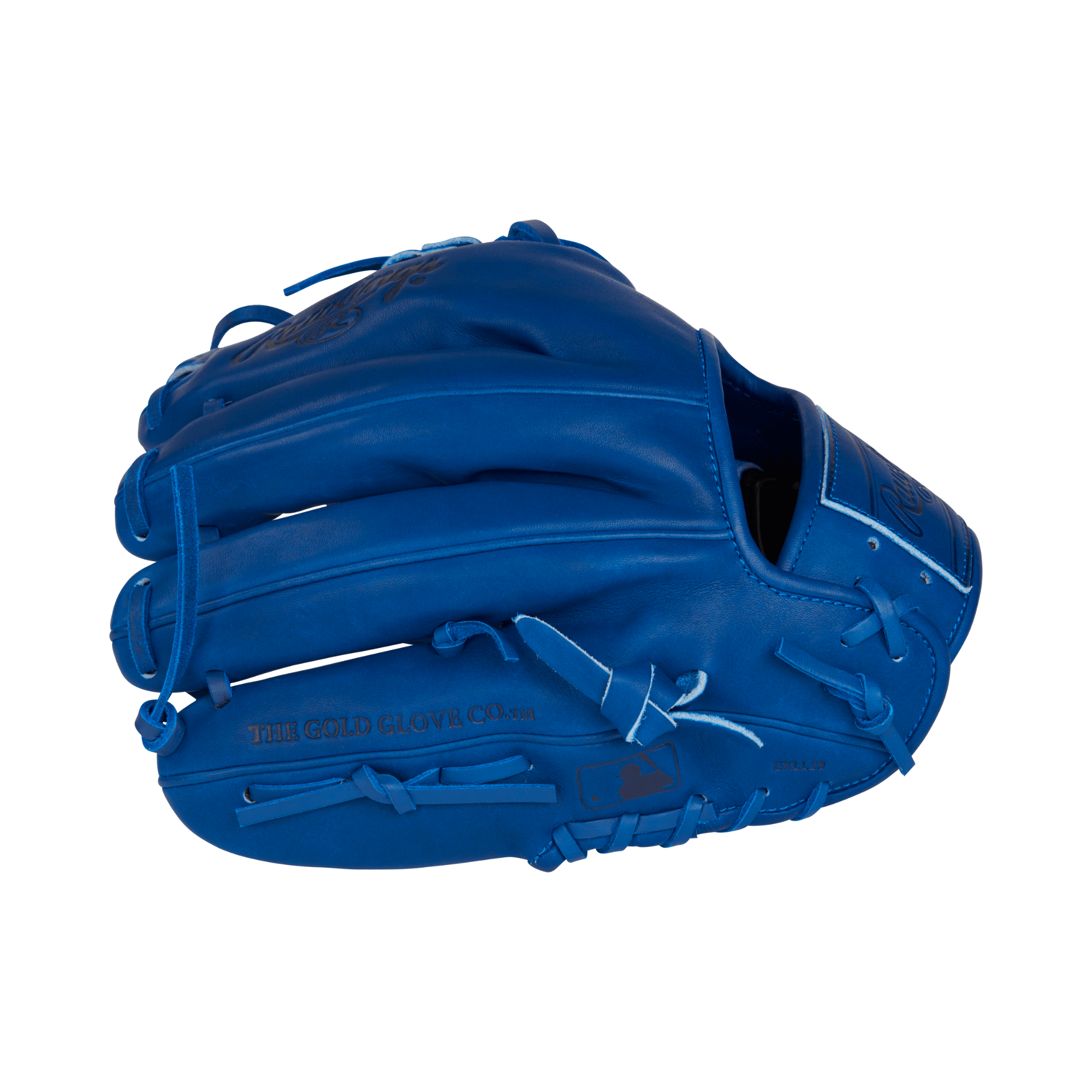 Rawlings Pro Label Elements Series 2.0 111.5" royal blue infield glove showcasing durability and style.