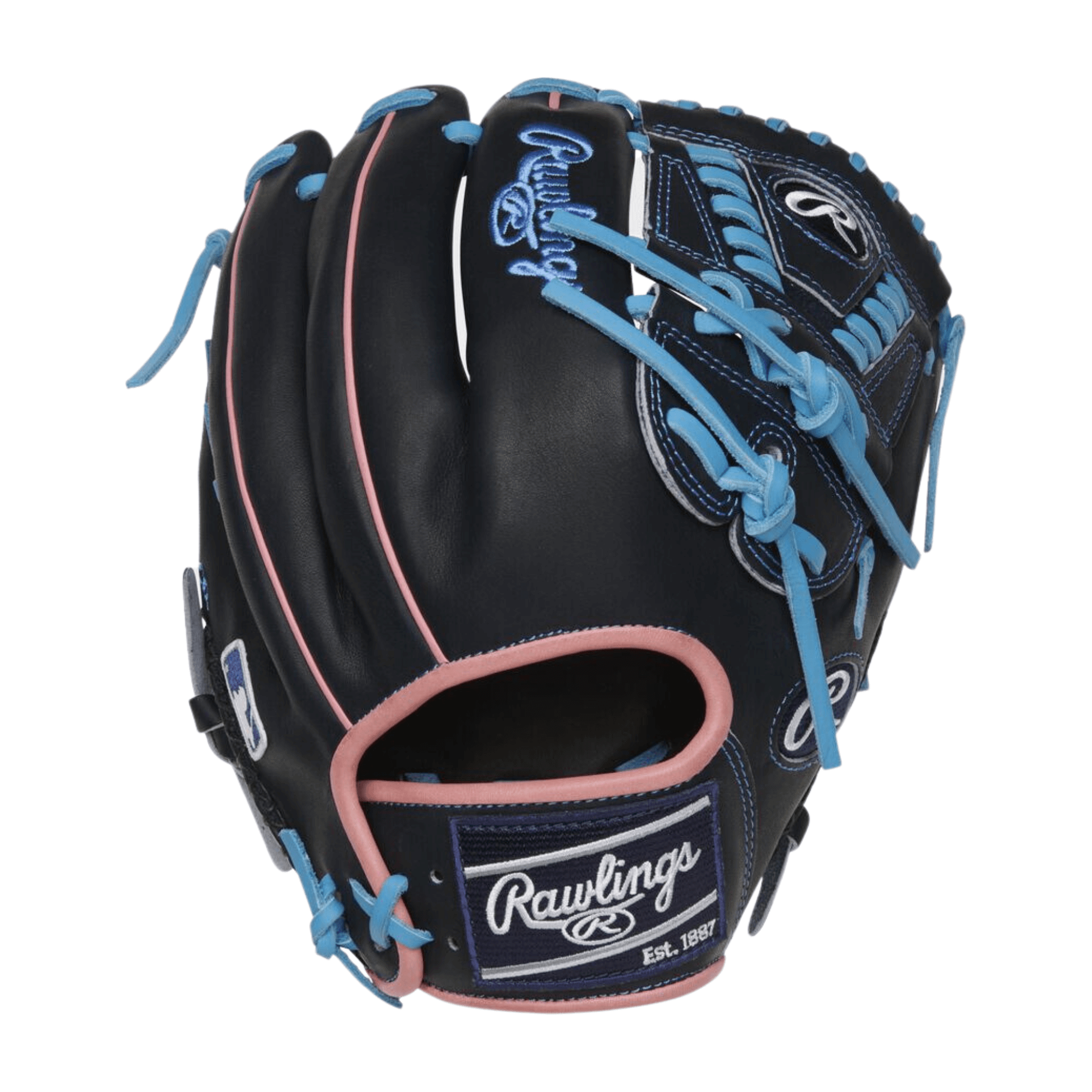 Rawlings ColorSync 7.0 11.75-inch glove with pink and blue accents