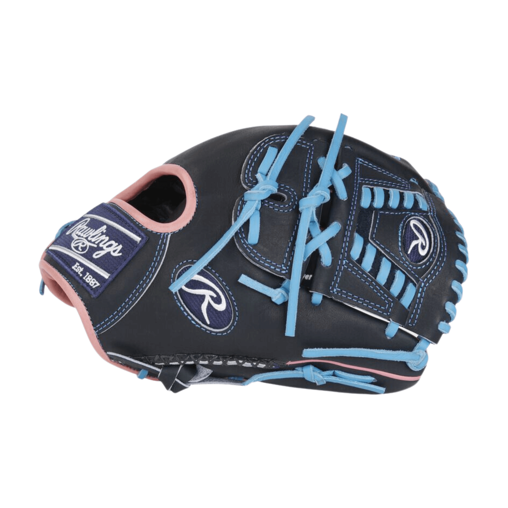 Rawlings ColorSync 7.0 11.75-inch glove with pink and blue accents