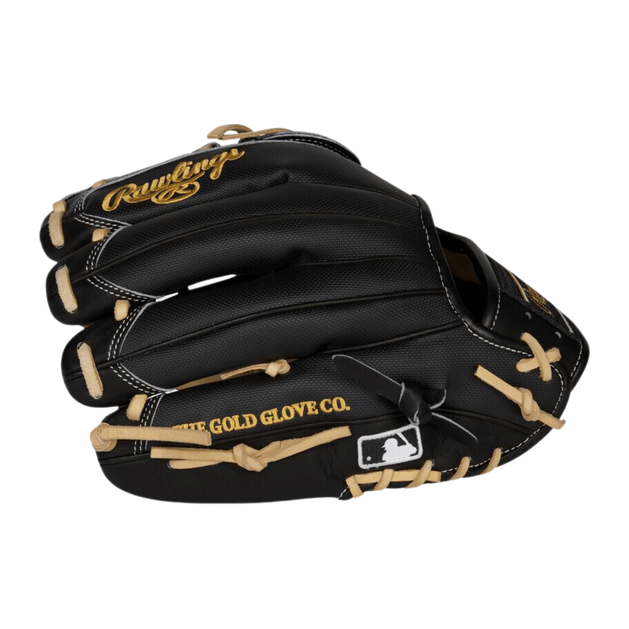 Rawlings Heart of the Hide 12 in Baseball Glove, Left Hand, black and camel color, deep pocket design.
