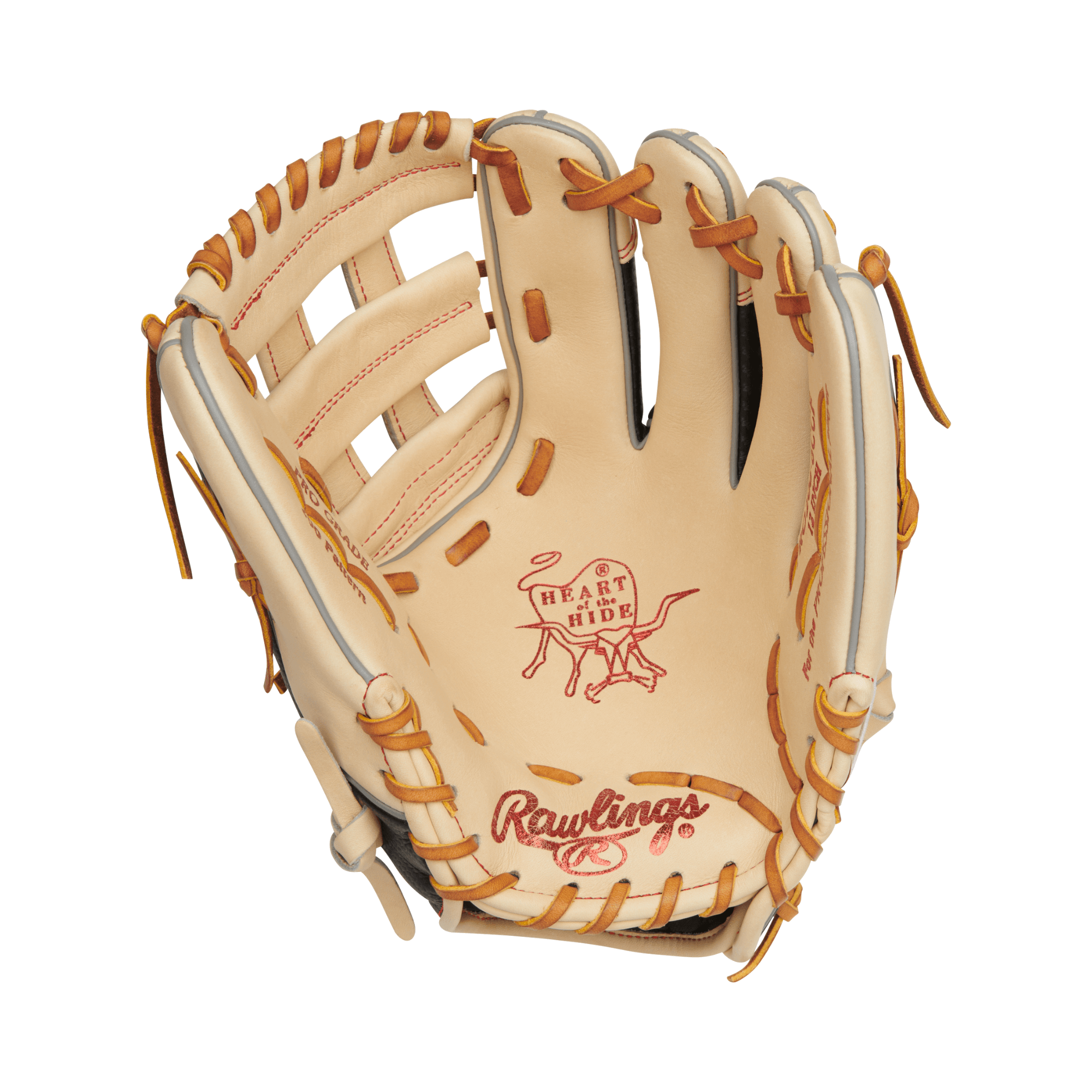 Rawlings 12-inch Pro 200 infield glove made from Heart of the Hide leather with a light hypershell design.