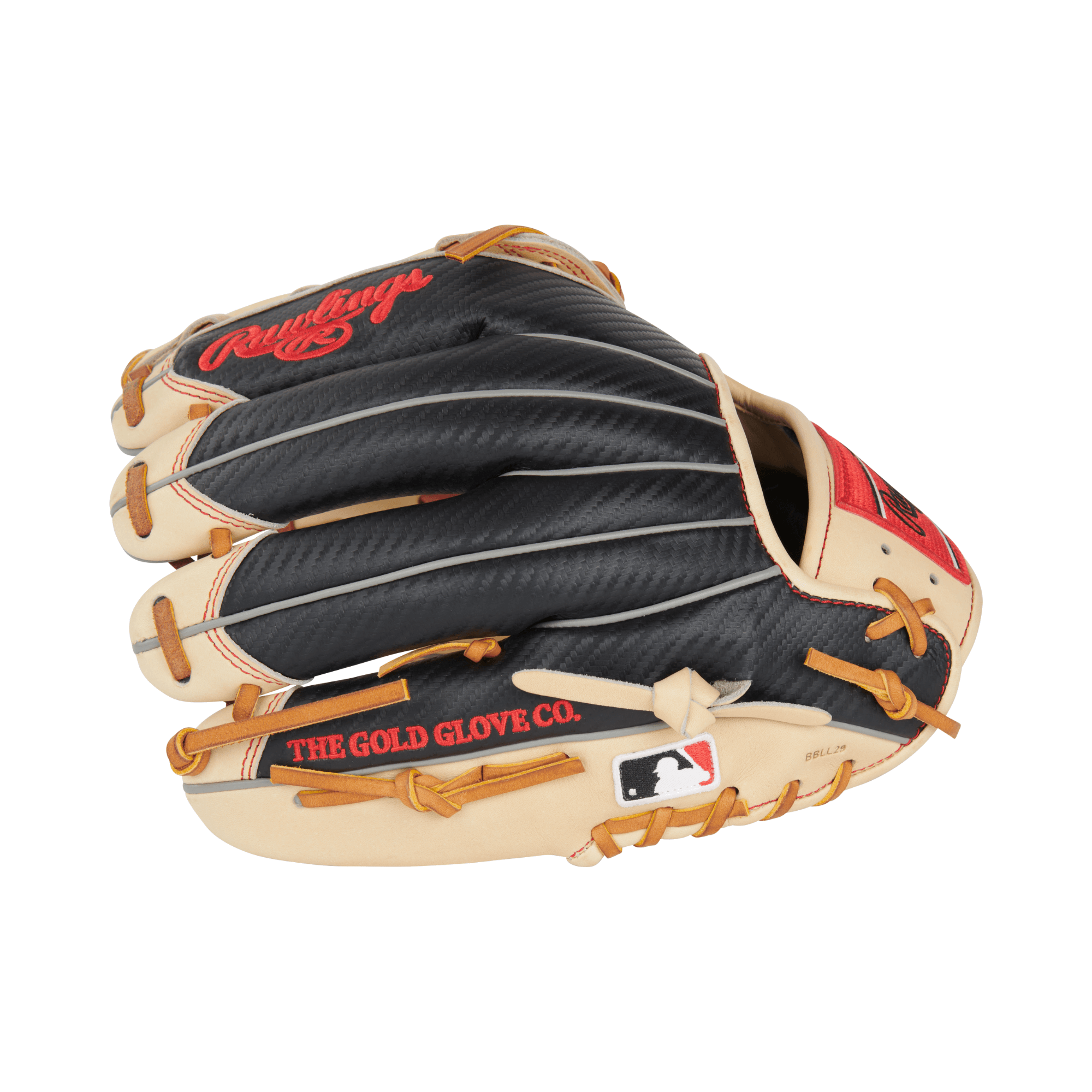 Rawlings Gold Glove Club RGGC 12-inch Pro 200 infield glove with Hypershell back and red-black logo.