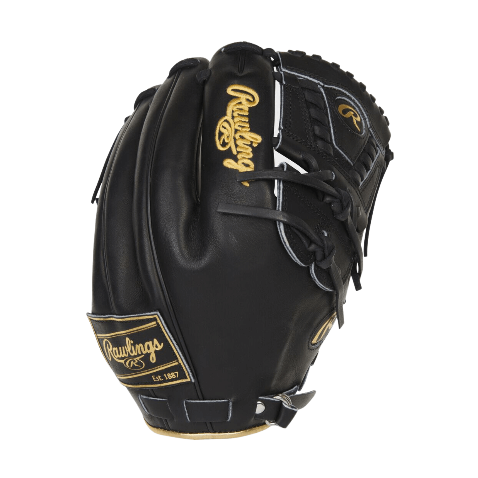 Rawlings Pro Label 7 Black Heart Of The Hide Infield/Pitchers Glove with gold accents