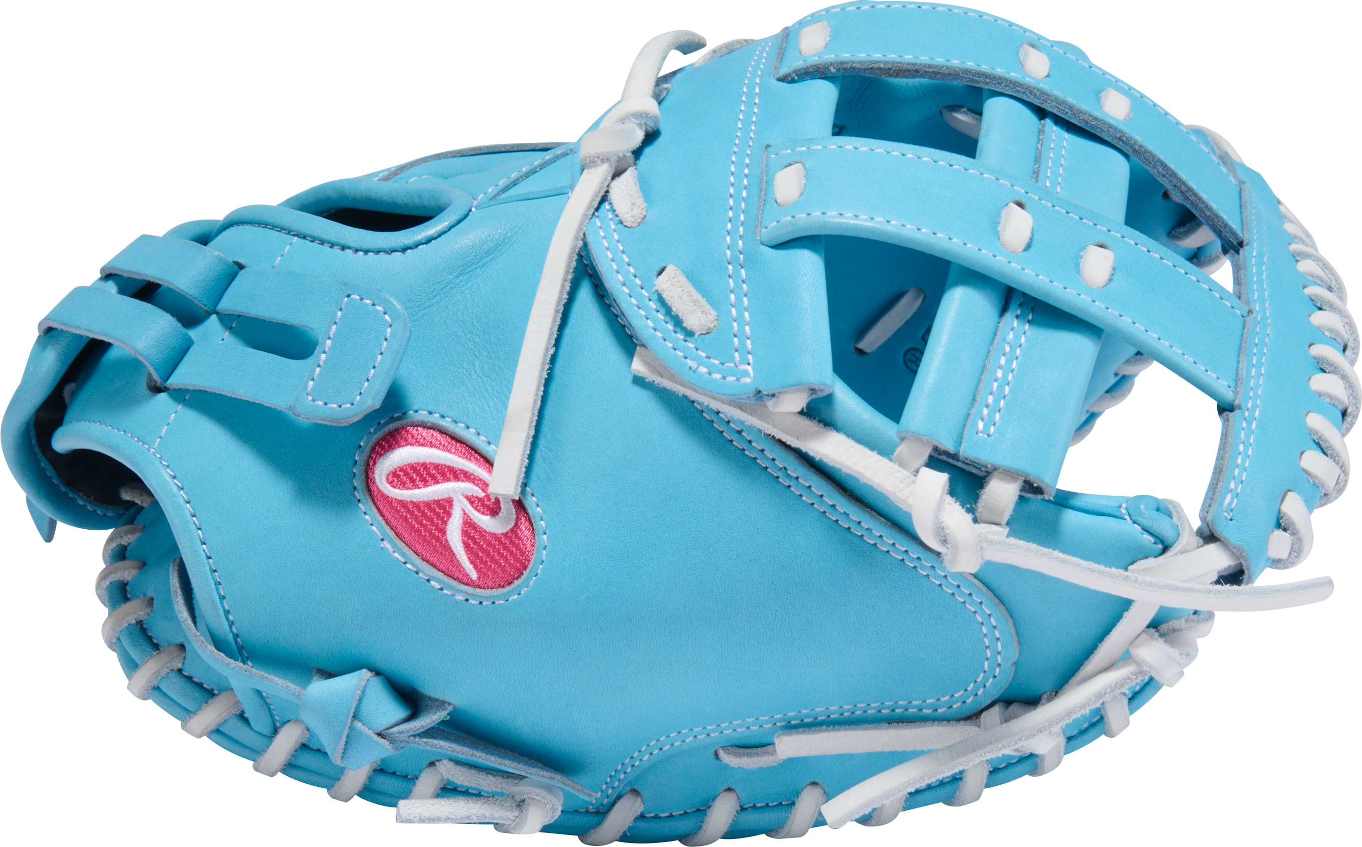 Rawlings PROCM34FP-24CBW Catcher's Mitt thumb view showing premium Heart of the Hide leather