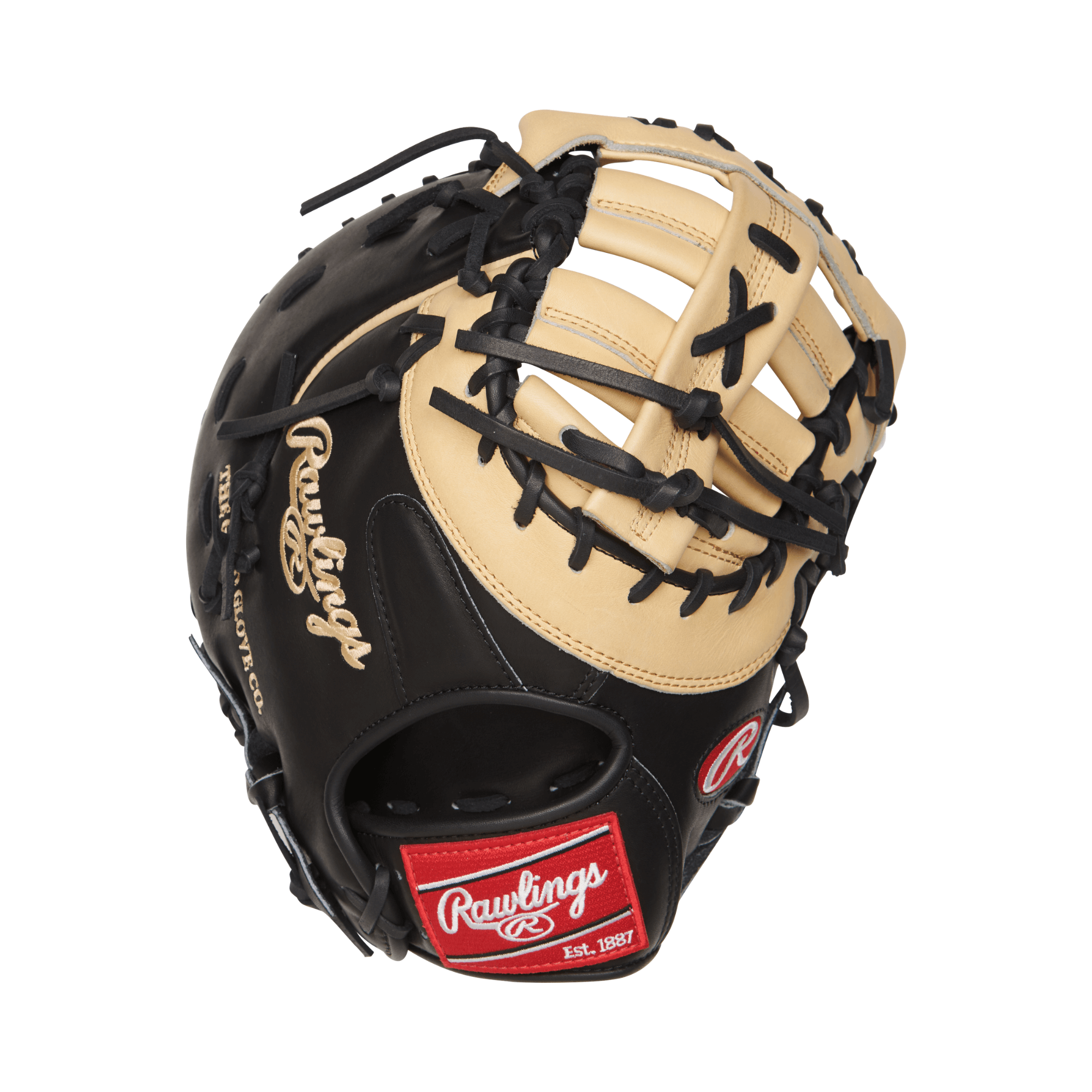 Rawlings Heart of the Hide 13-inch First Base Mitt in black and camel