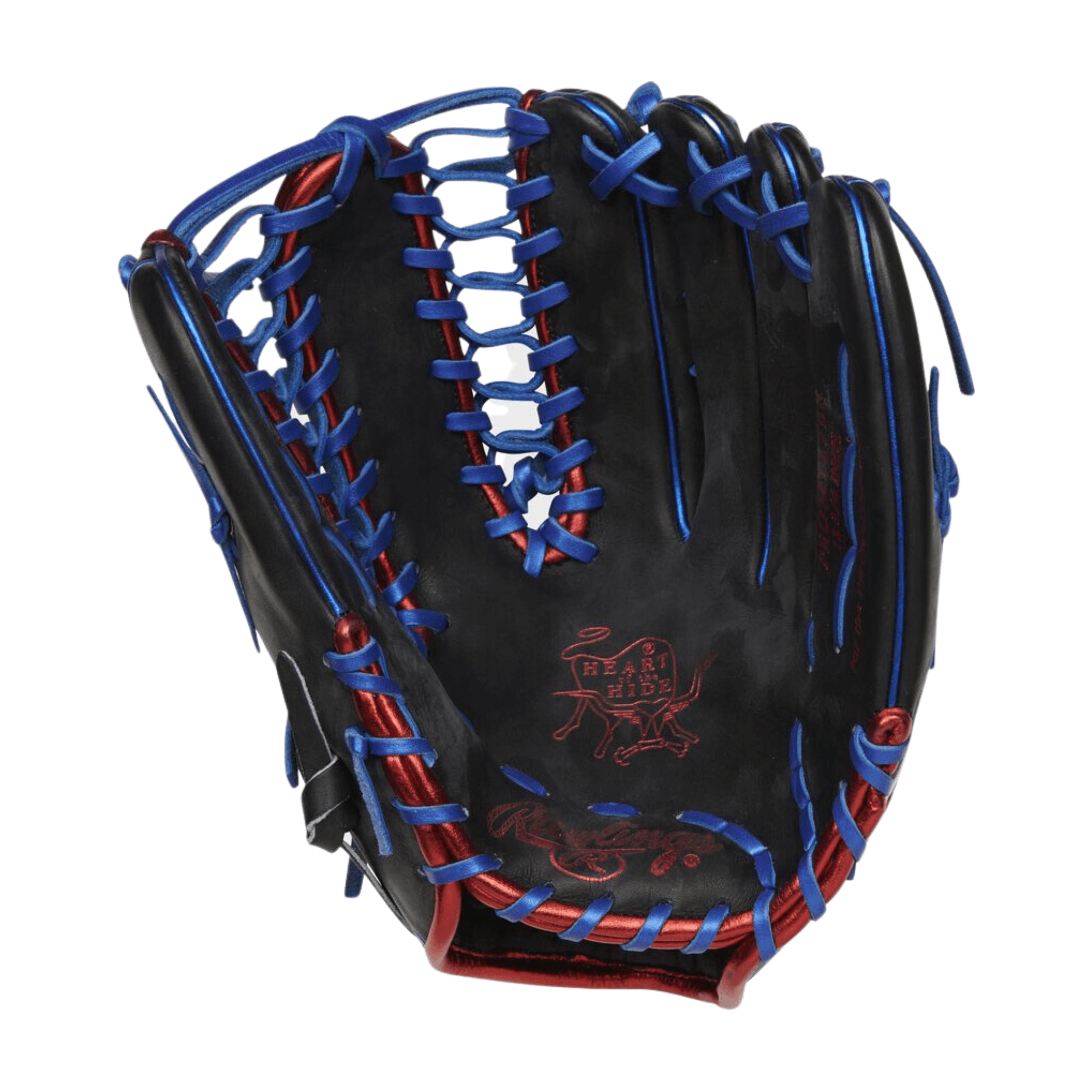 Rawlings ColorSync 7.0 12.75-inch Outfield Glove with Trap-Eze Web in Jet Black Leather