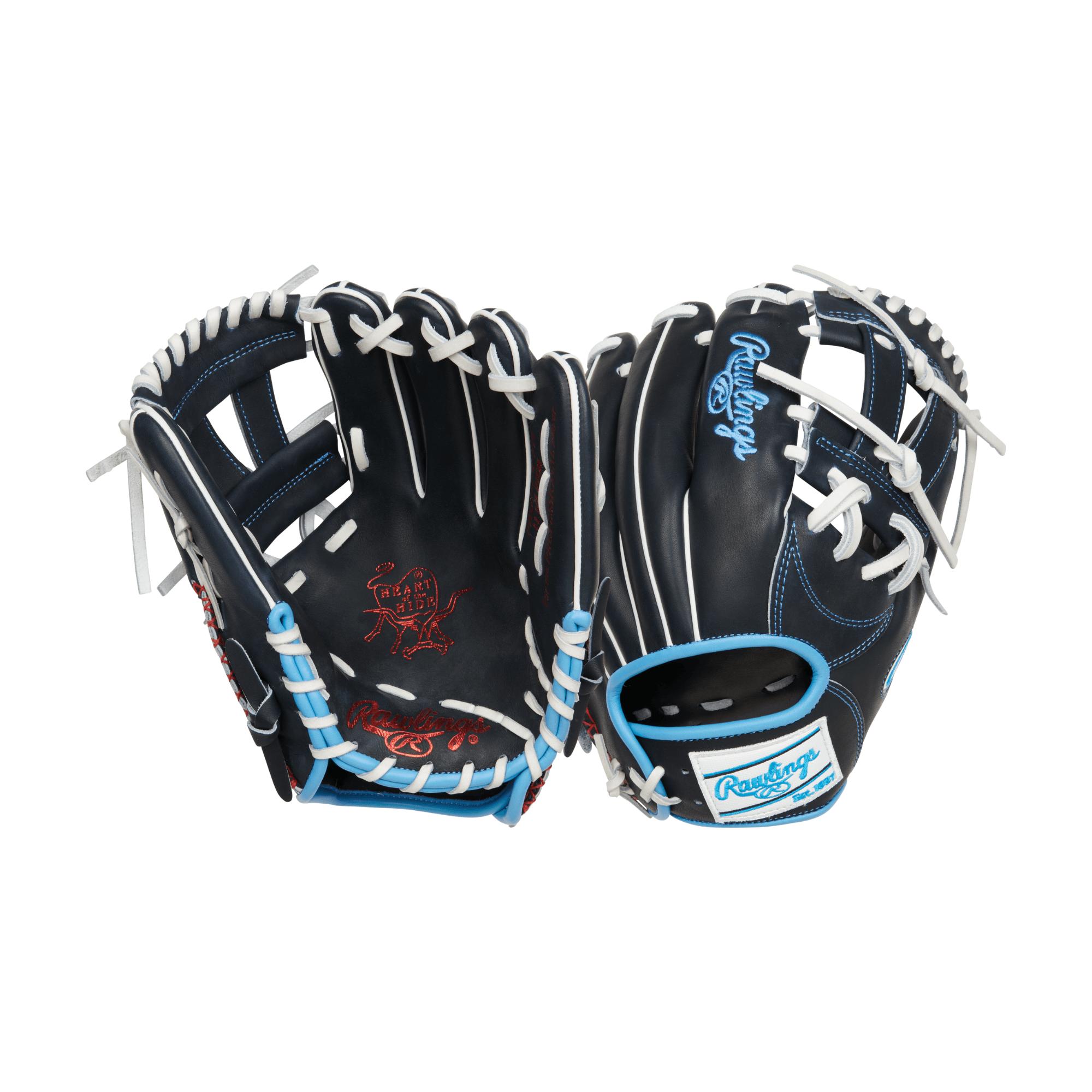 Rawlings Gold Glove Club RGGC 11.75 infield glove, black and blue design with V web for quick transfers, premium leather construction.