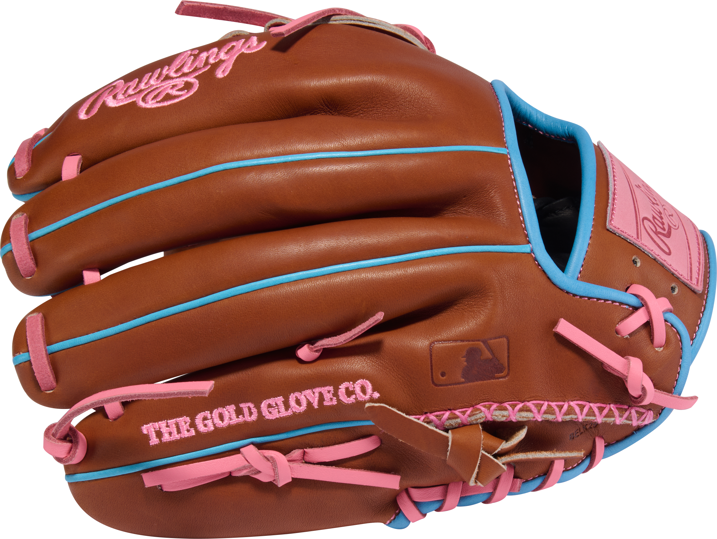 Rawlings PROR206-30GB Baseball Glove fingers view showing the 12-inch 200 utility pattern