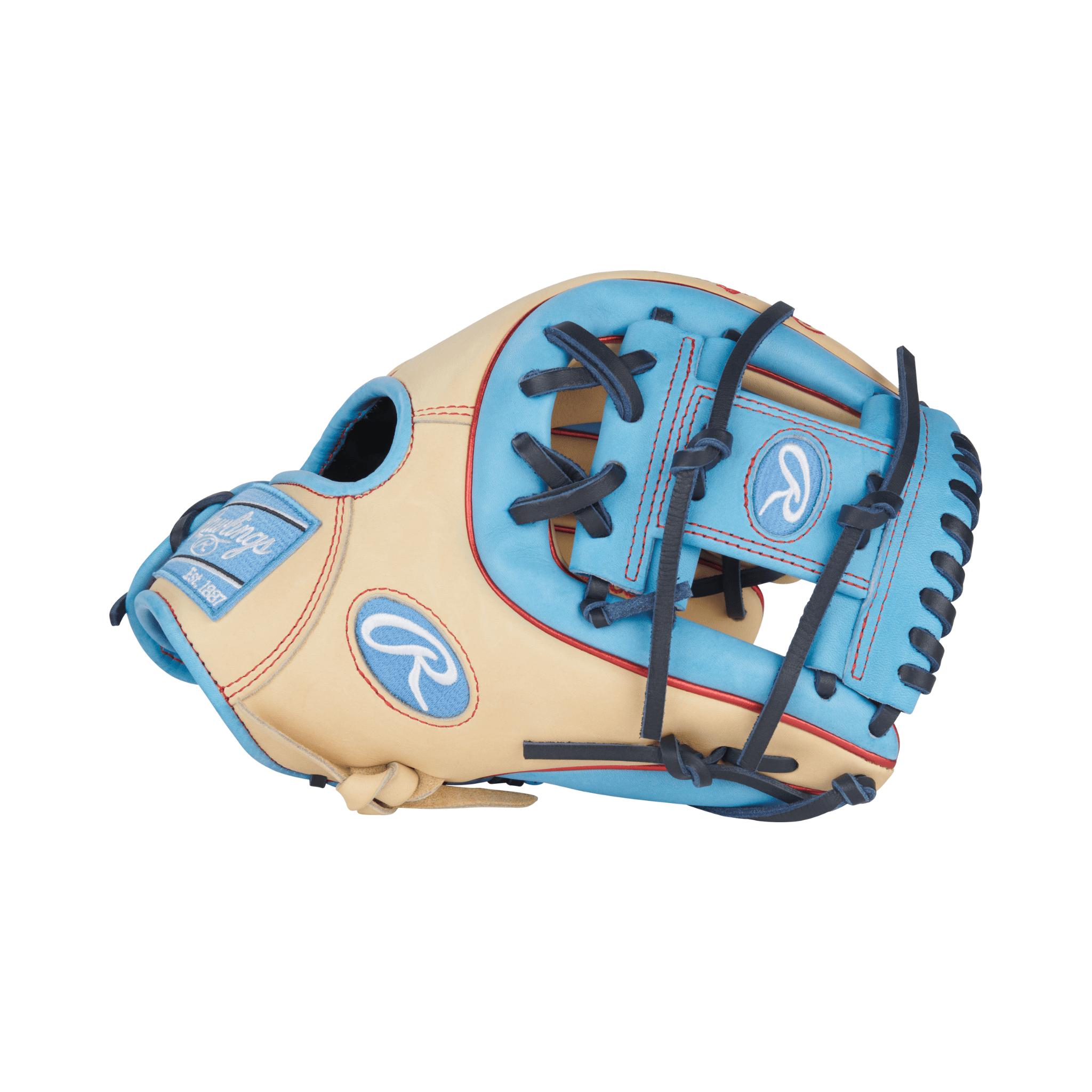 Thumb detail of Rawlings Heart of the Hide 11.5" Infield Glove Camel/Columbia Blue