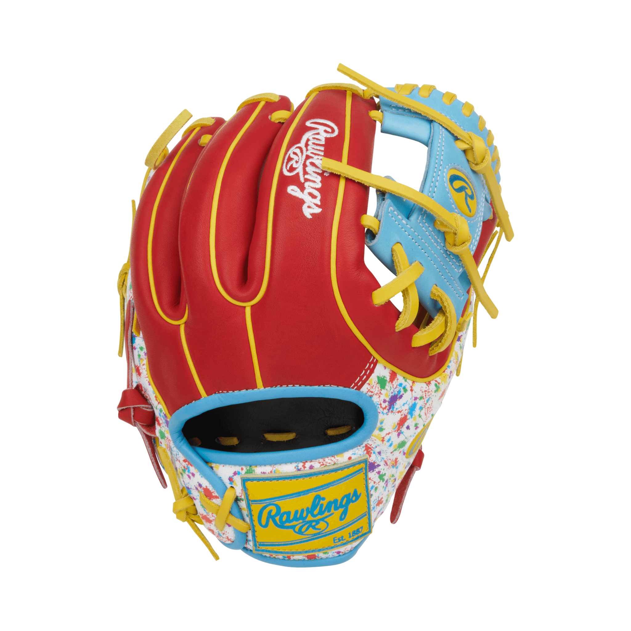 Rawlings Heart of the Hide Series Infield Baseball Glove 11.5" Scarlet/Splatter