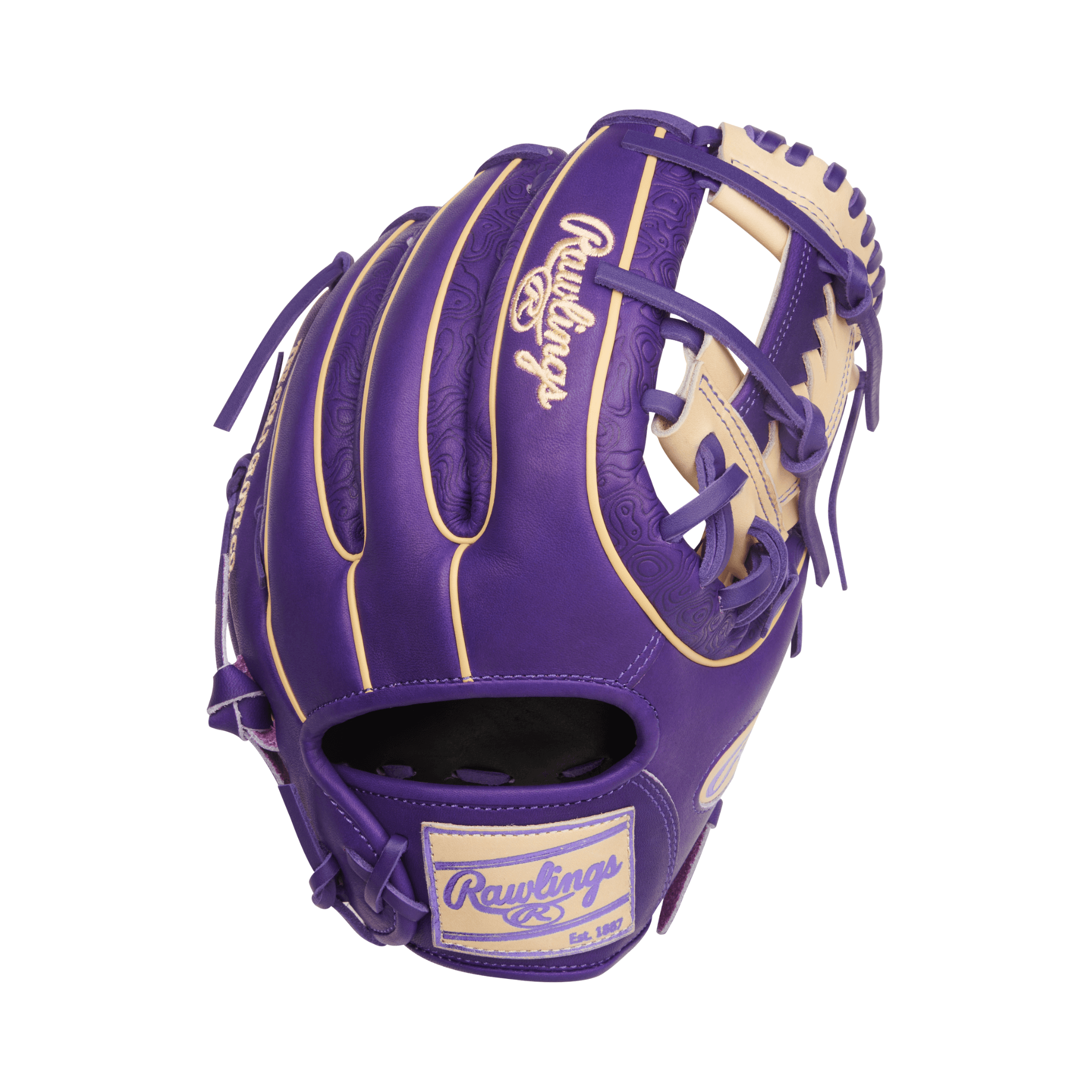 Rawlings Heart of the Hide Series Camel/Purple 11.75"
