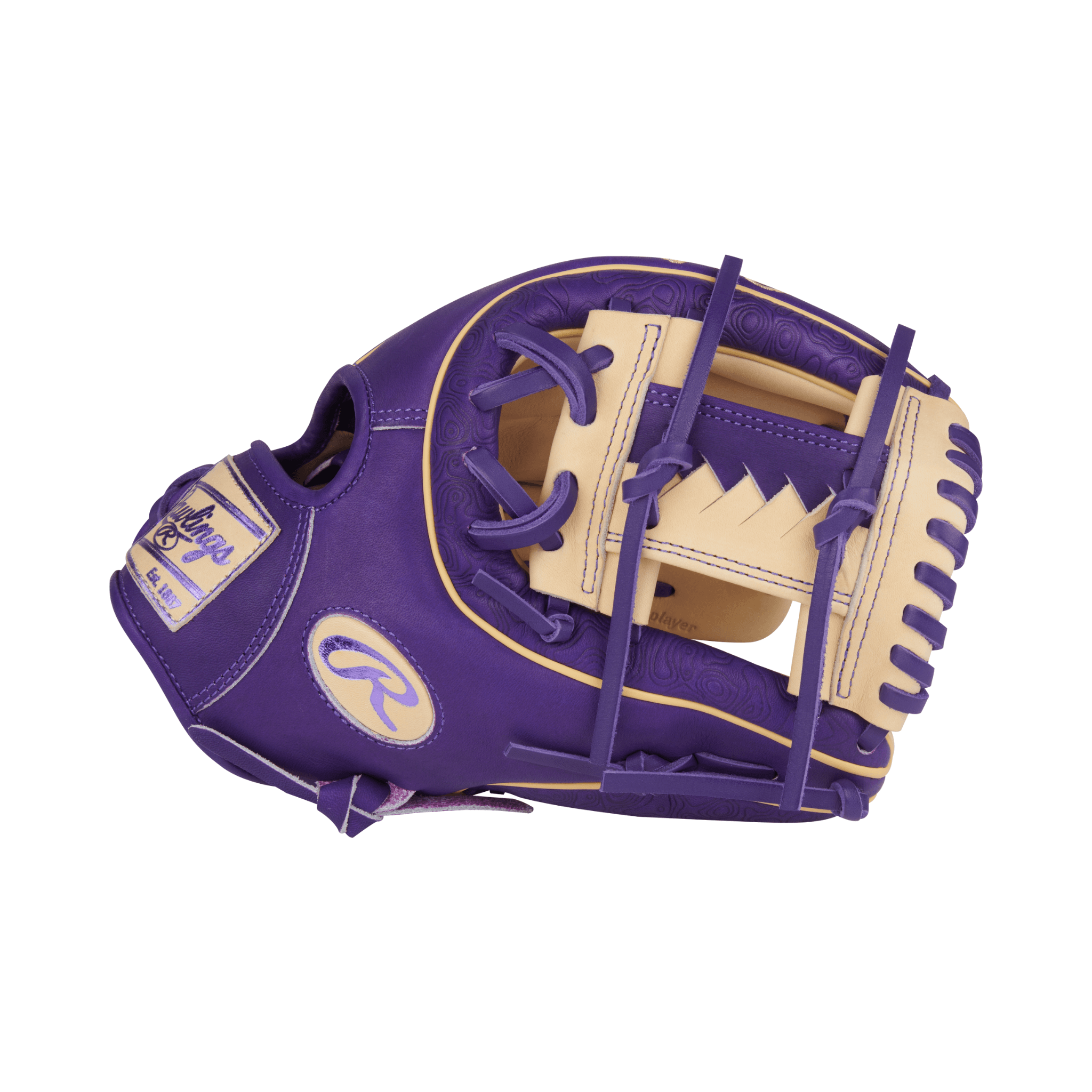 Rawlings Heart of the Hide Series Camel/Purple 11.75"