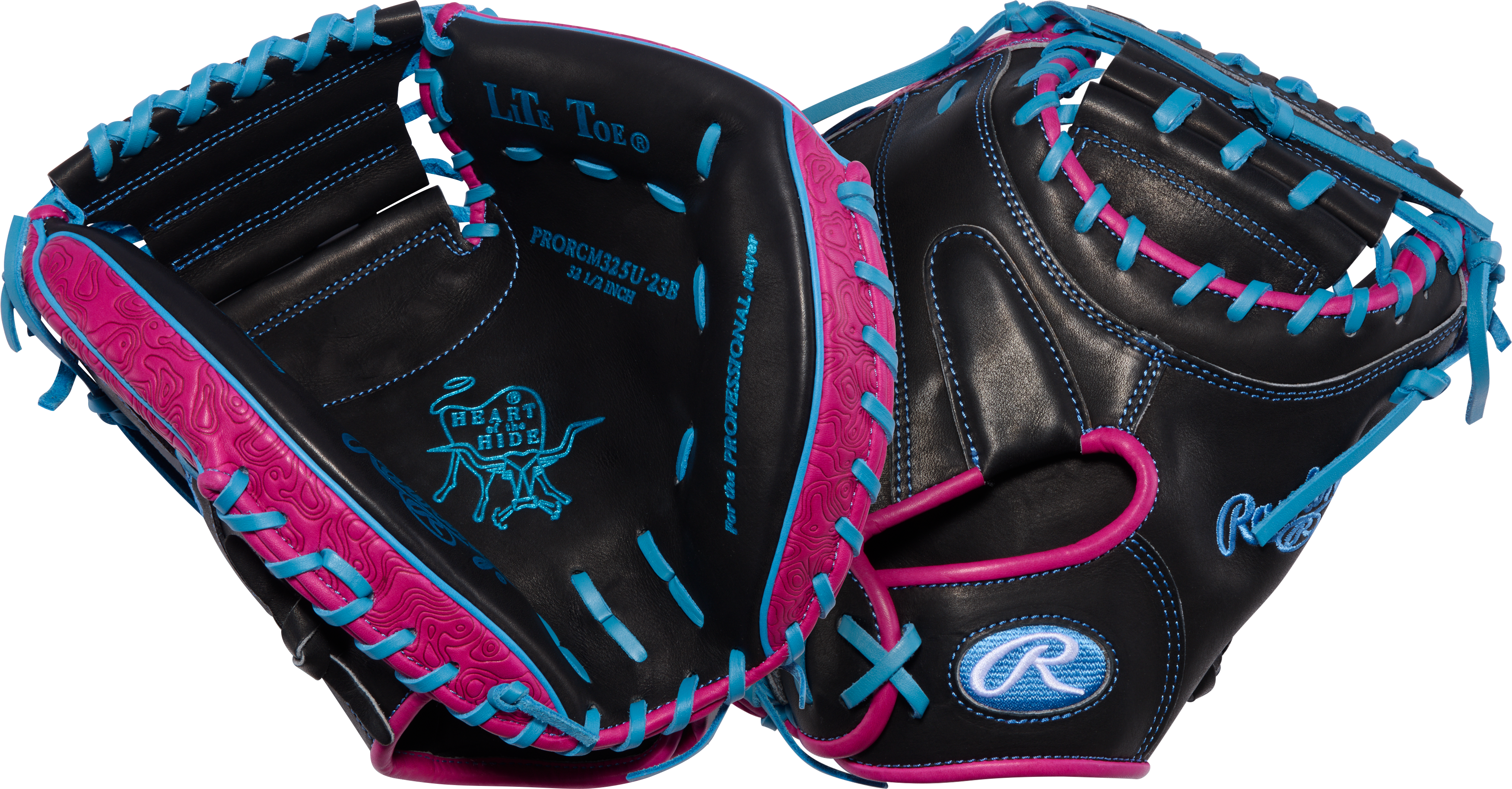 Rawlings Heart of the Hide Catcher's Mitt CM325U Pattern – Front/Back Combination View