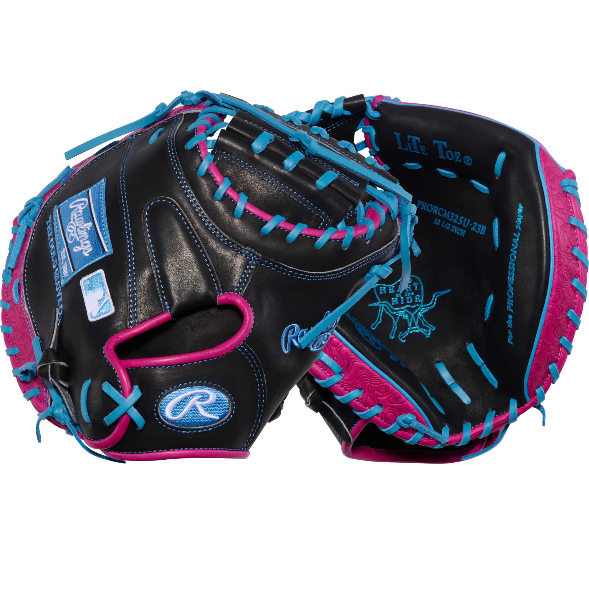 Rawlings Heart of the Hide Catcher's Mitt 32.5-Inch Right Hand Throw – Back/Front View