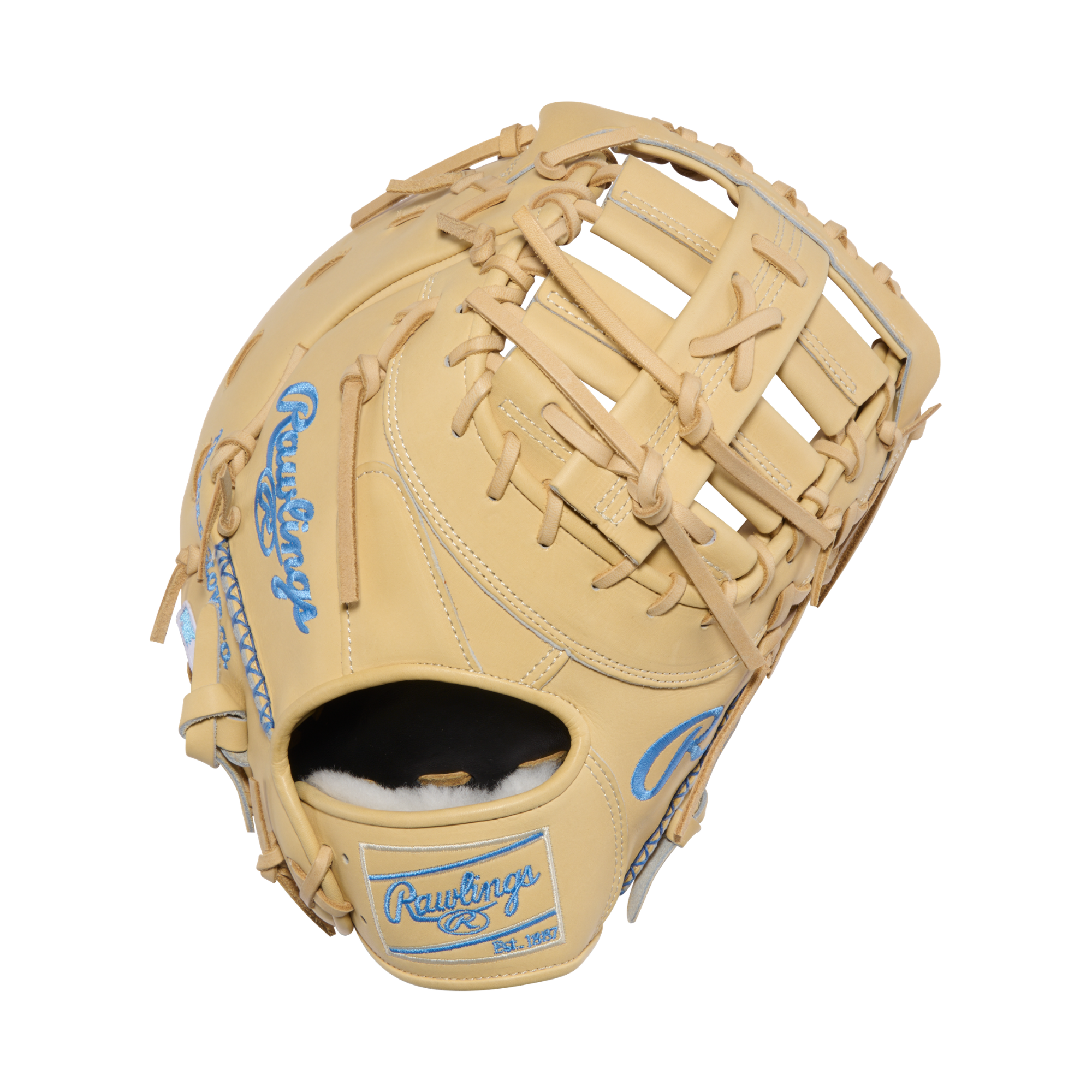 Rawlings Pro Preferred First Base Mitt Left Hand Throw Kip Leather – Back View