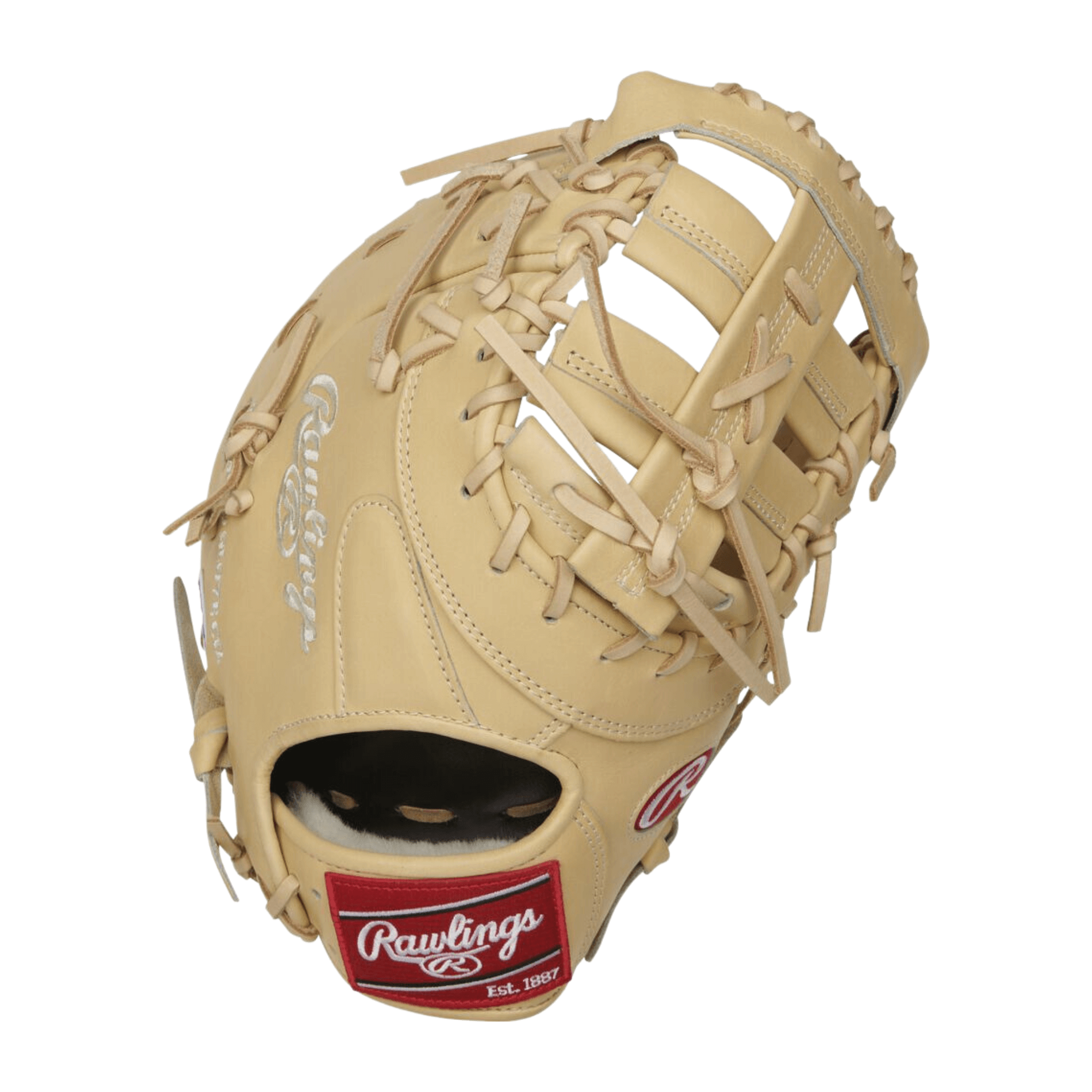 Rawlings Pro Preferred 13-inch left-hand throw baseball glove, camel design
