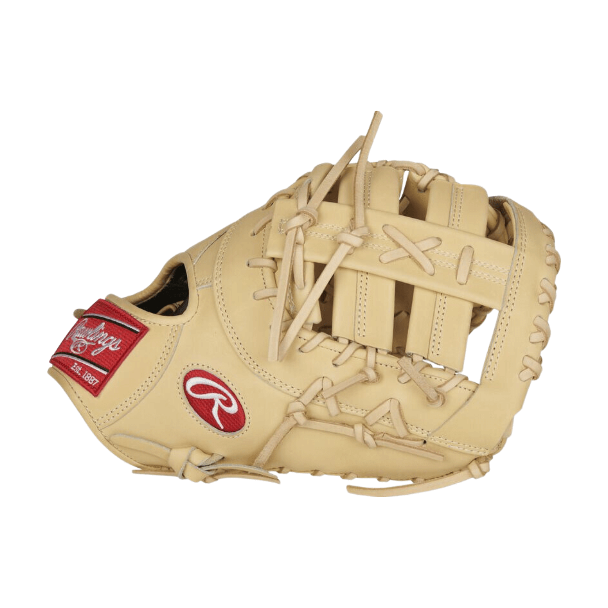Rawlings Pro Preferred 13-inch left-hand throw baseball glove, camel design