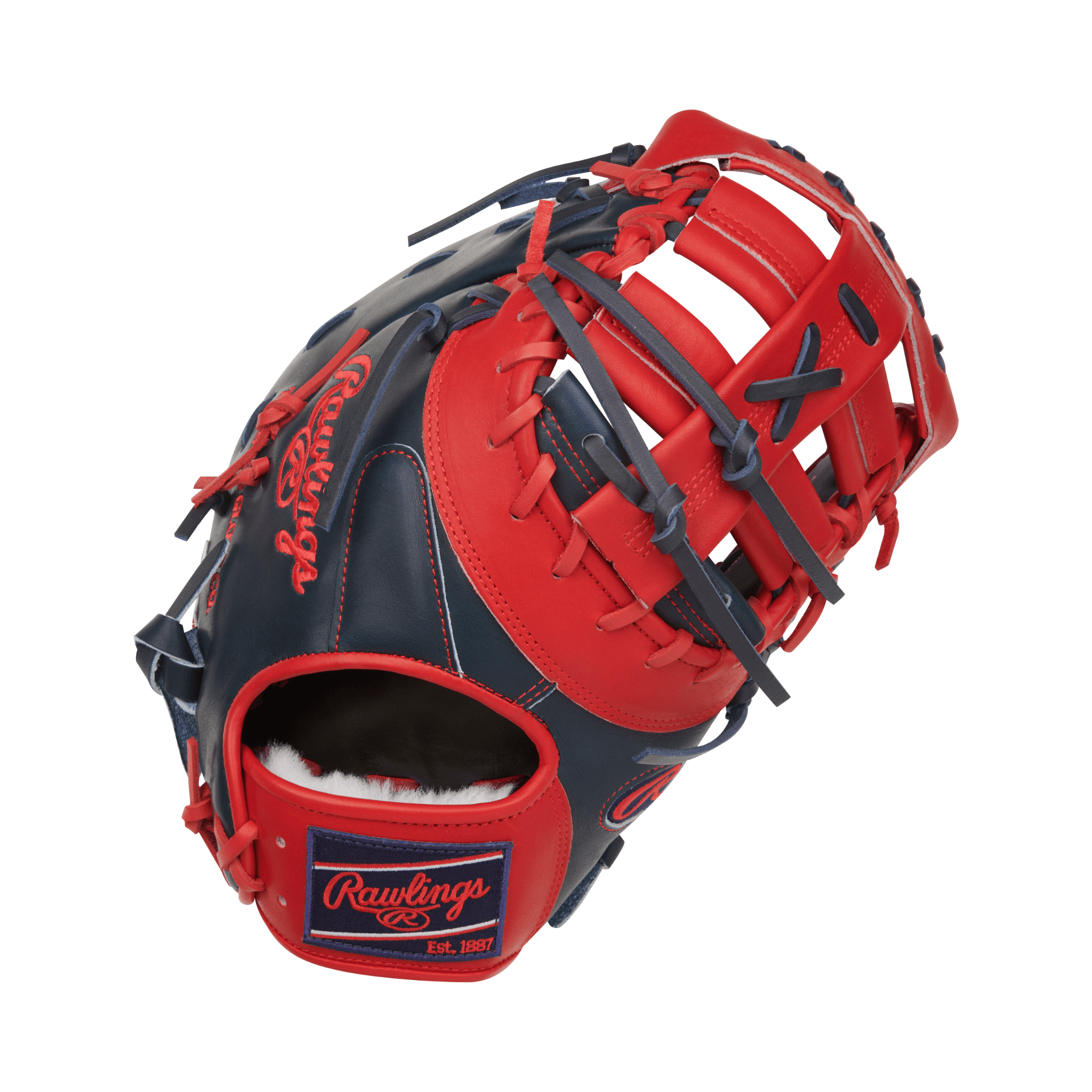 Rawlings Pro Preferred Vladimir Guerrero Jr Gameday Pattern First Base Mitt 13" Navy/Scarlet RHT