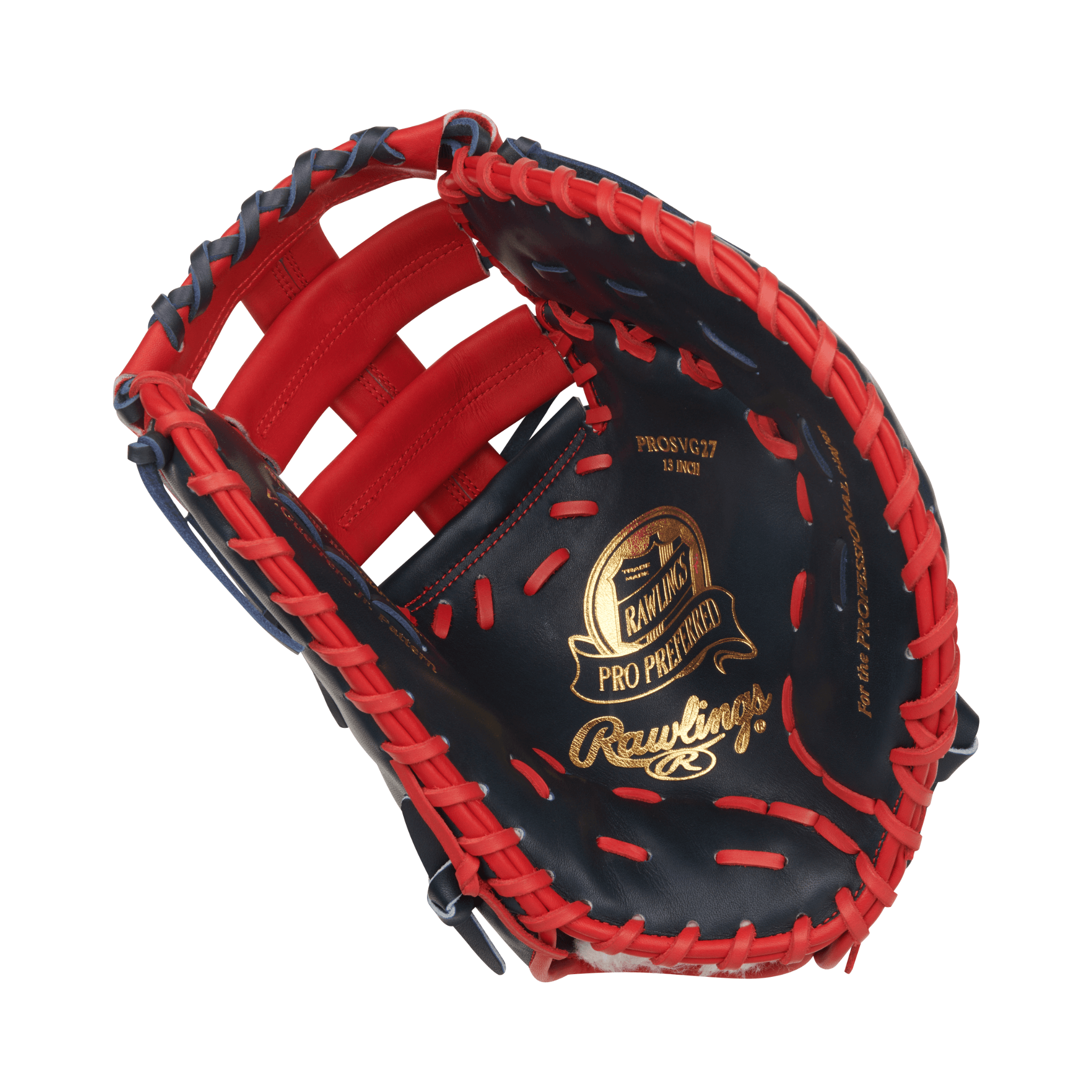 Rawlings Pro Preferred Vladimir Guerrero Jr Gameday Pattern First Base Mitt 13" Navy/Scarlet RHT
