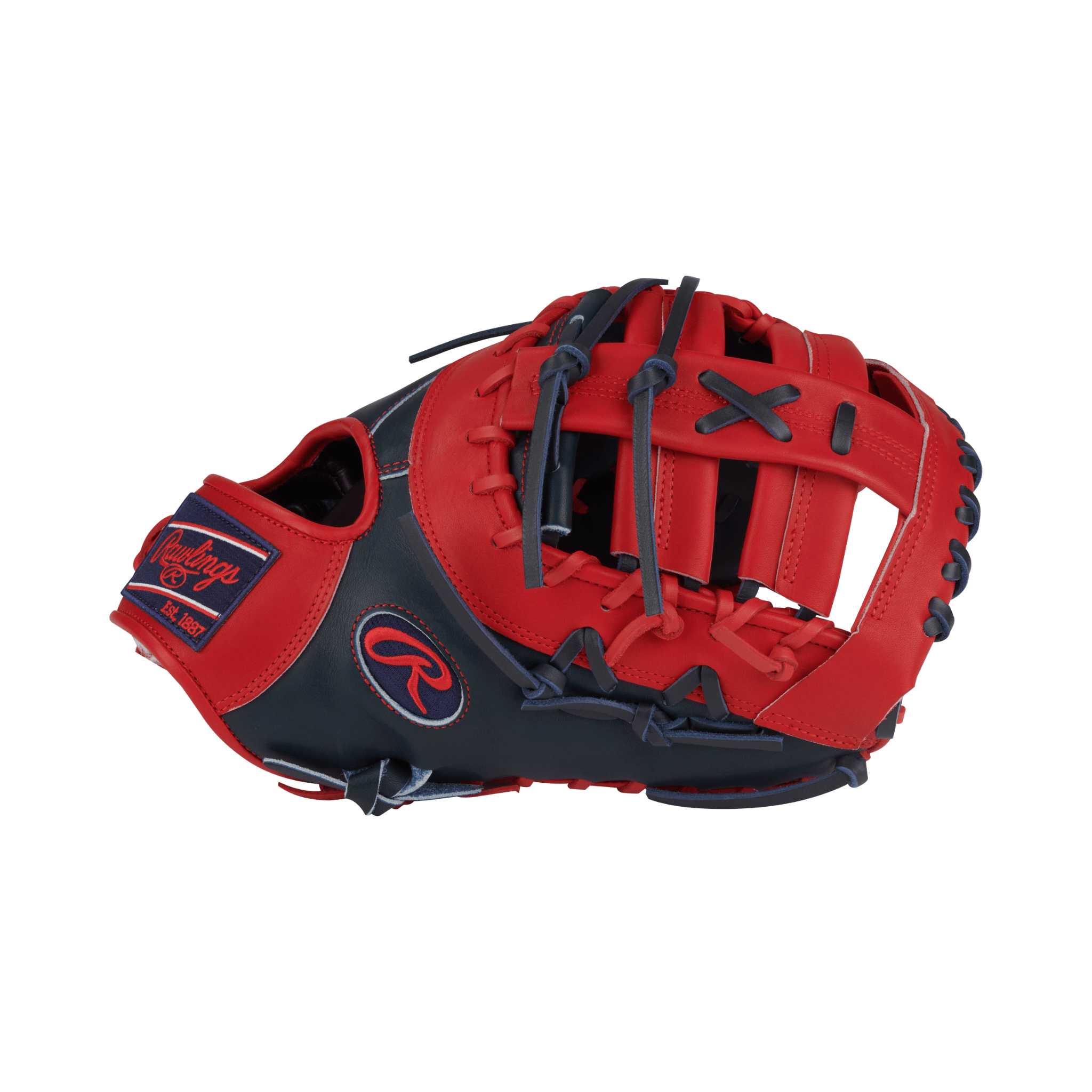 Rawlings Pro Preferred Vladimir Guerrero Jr Gameday Pattern First Base Mitt 13" Navy/Scarlet RHT