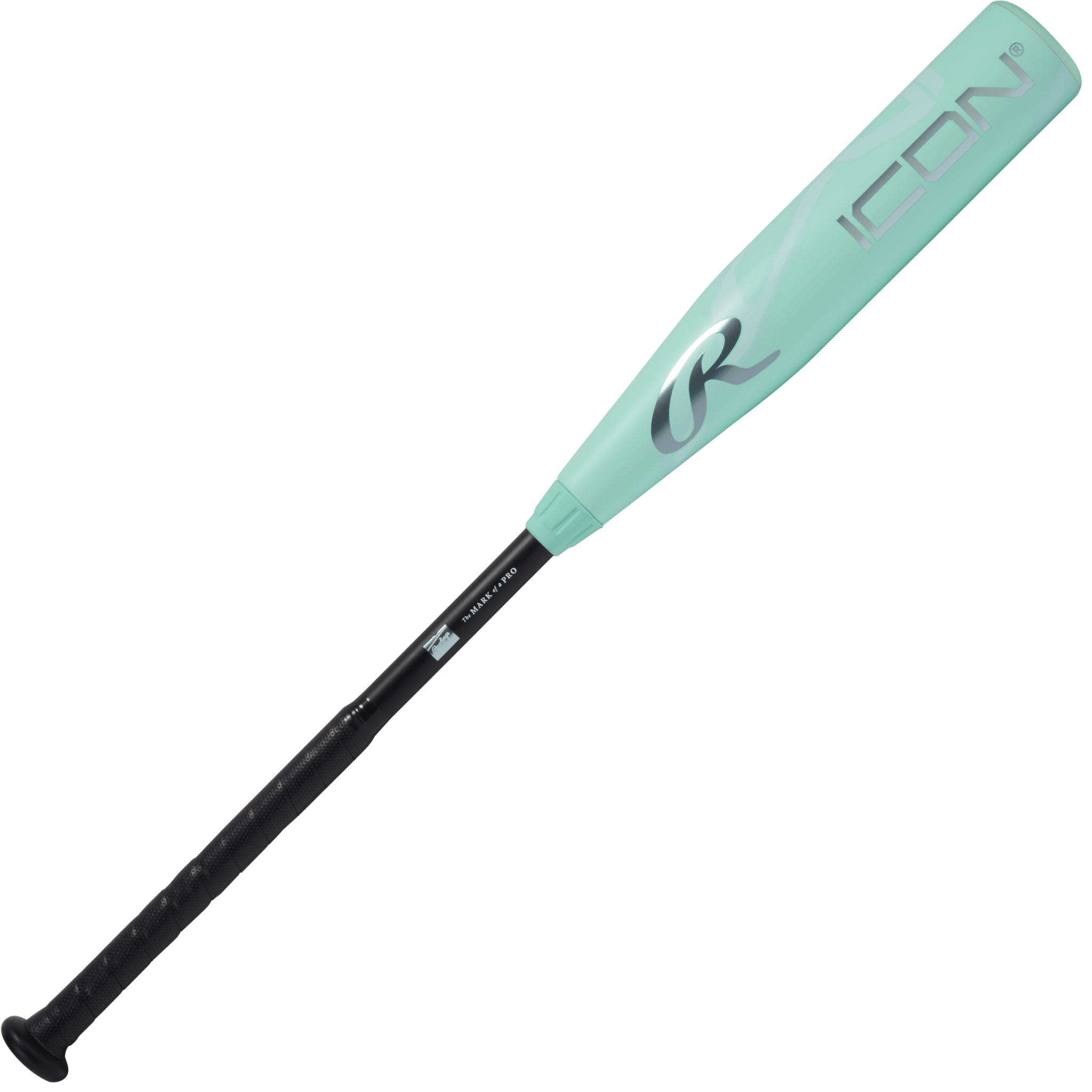 Front view of Rawlings Icon -12 USA Baseball Bat showing logo, taper, and grip area in full detail