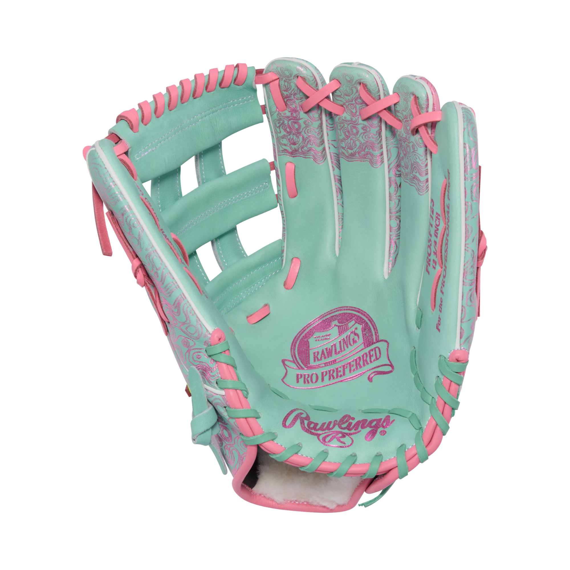 Rawlings Pro Preferred FTJ23 Outfield Glove - palm view
