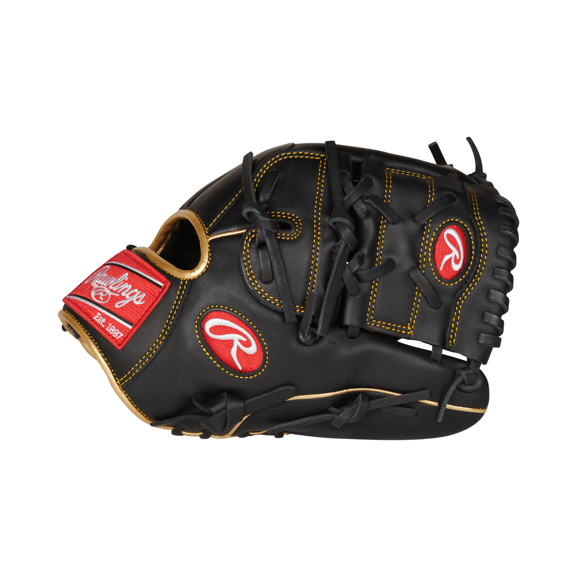 Rawlings R9 Pitchers Glove 12 inch RHT with padded finger-back lining and thumb loops