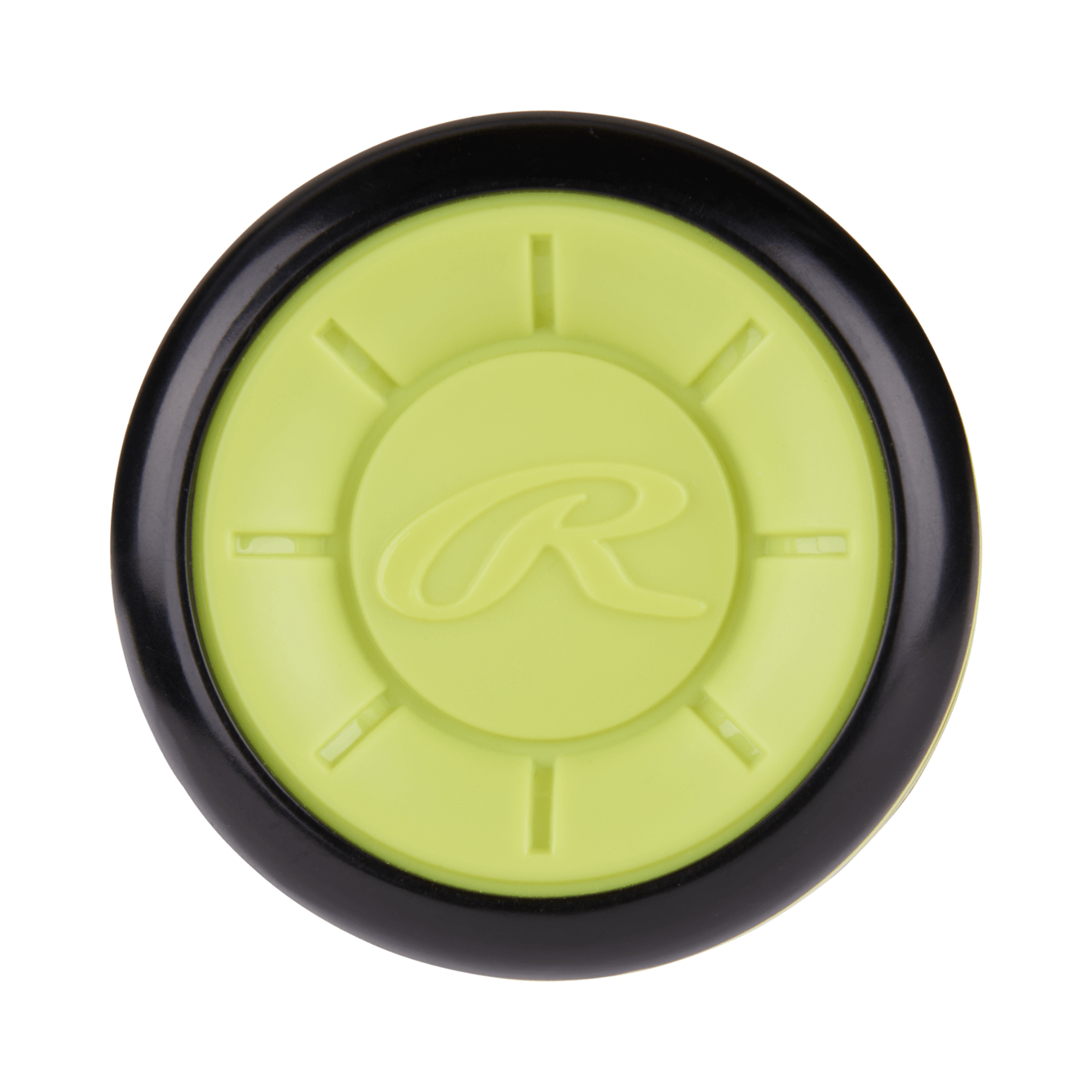 Rawlings Icon Glowstick limited edition grip knob in vibrant green and black design.