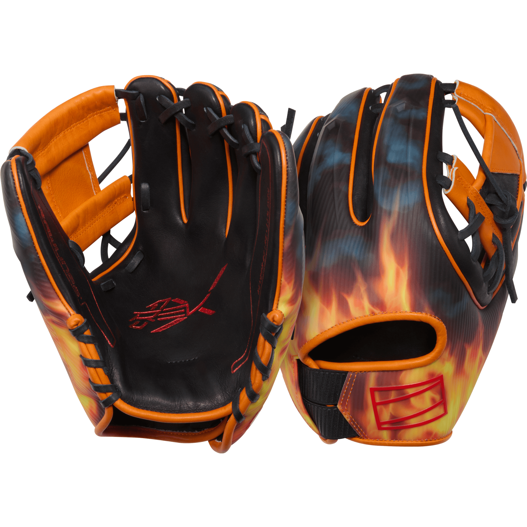 Rawlings May 2025 Gold Glove Club RGGC Baseball Glove 11.75" in flames design for infielders, featuring Pro I web.