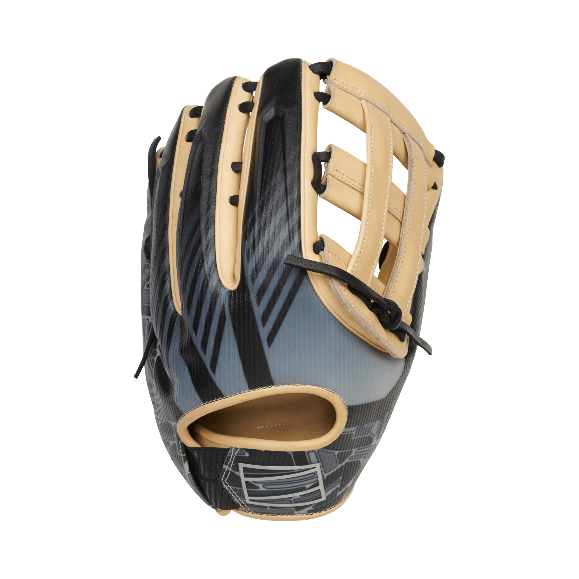 Rawlings REV1X 12.75 outfield glove with HOH leather, 3D-printed lattice structure, and lace-less H-web design.