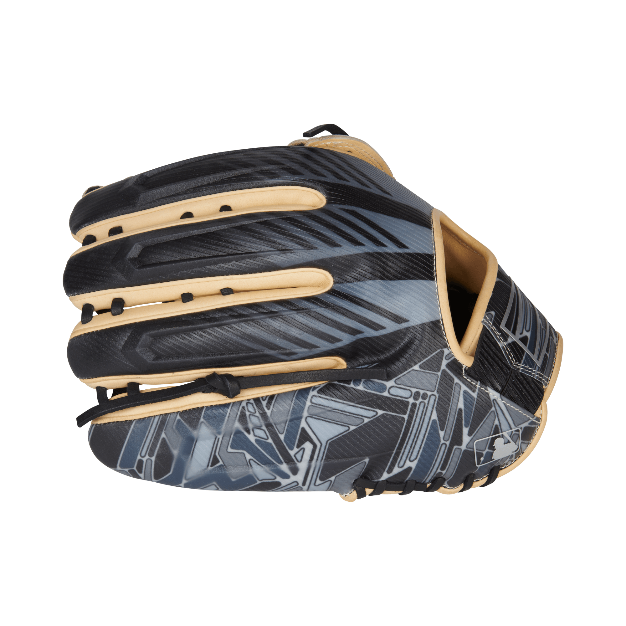 Rawlings REV1X 12.75 outfield glove with HOH leather, 3D-printed lattice structure, and lace-less H-web design.